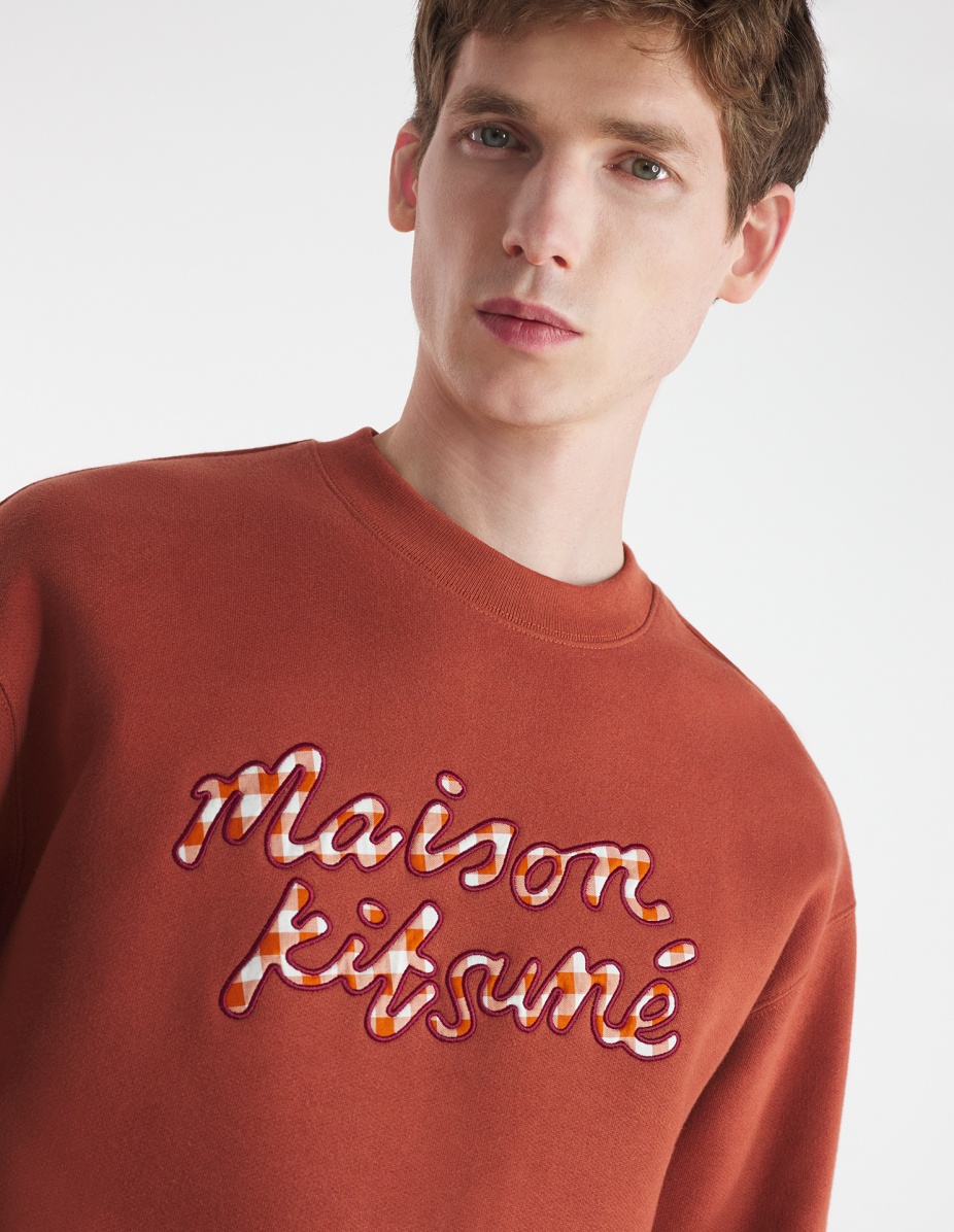 MAISON KITSUNE HANDWRITING GINGHAM COMFORT SWEATSHIRT - 4