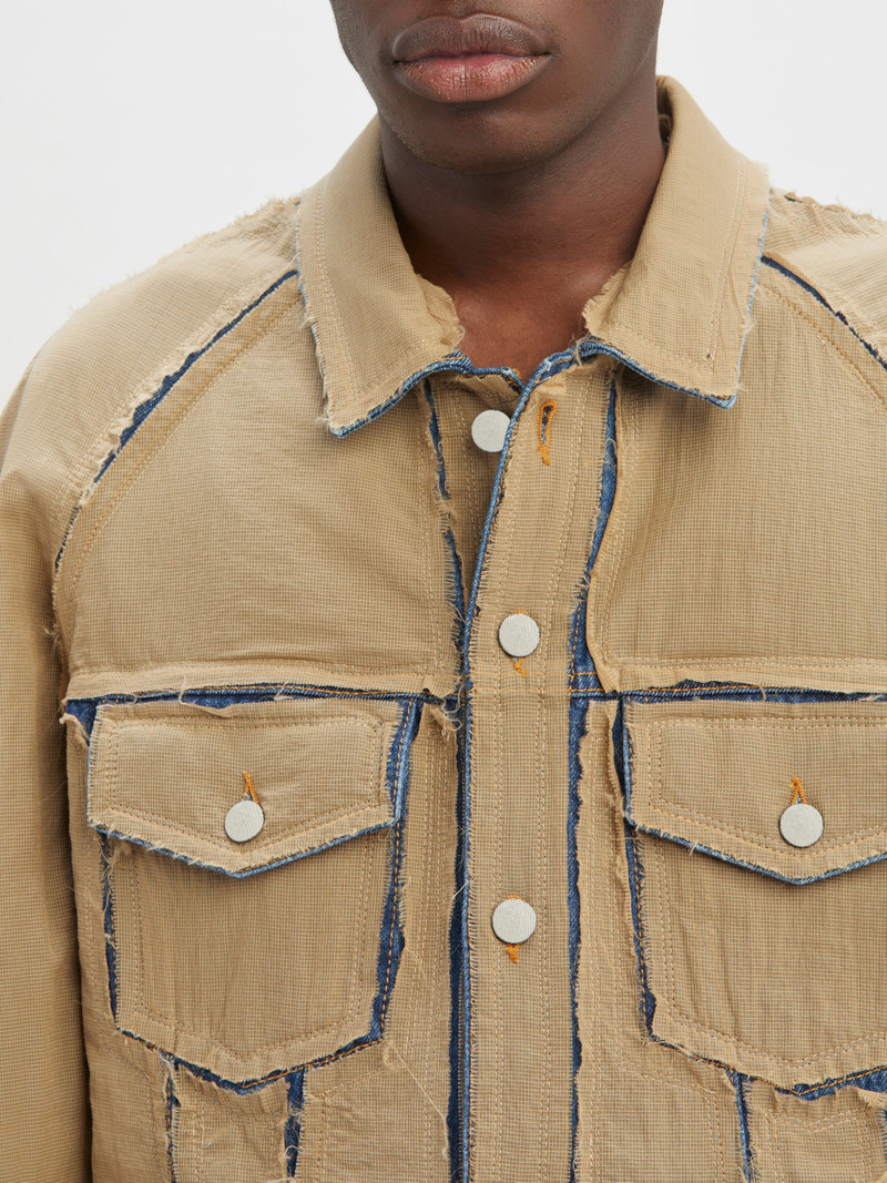 Ripstop Layer Loose Denim Jacket 6