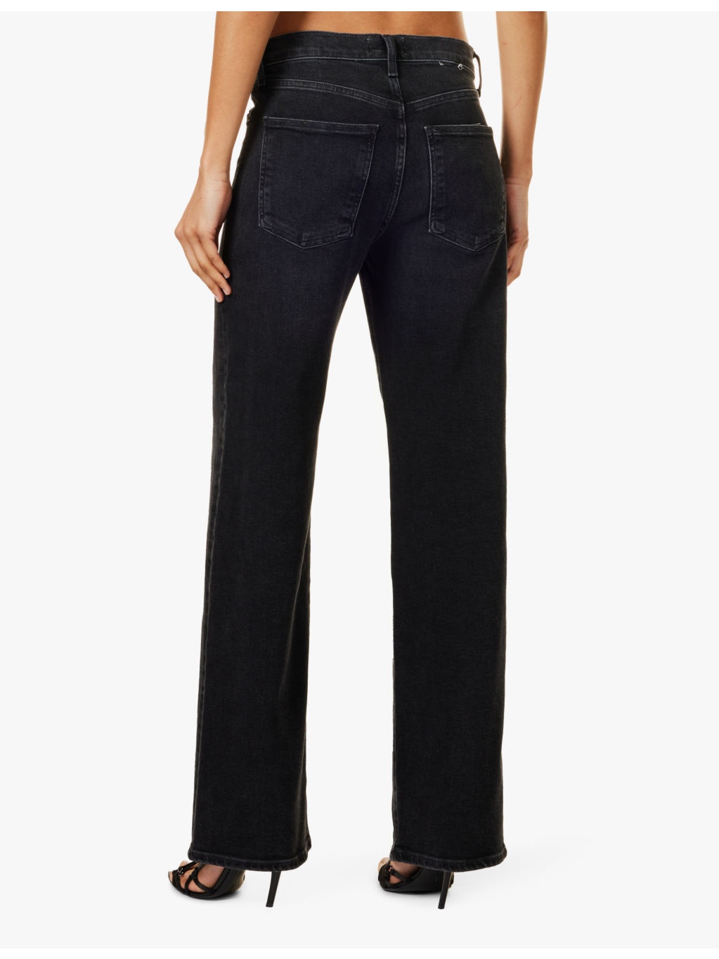 Harper straight-leg mid-rise organic cotton-blend jeans - 4