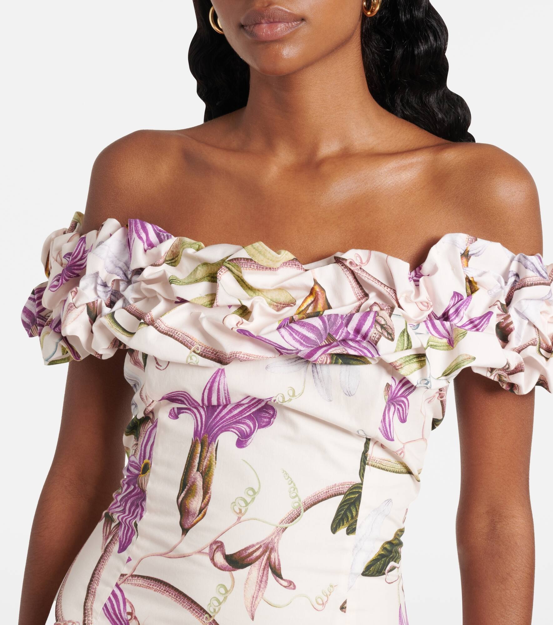 Jardin Mutisia floral cotton minidress - 4