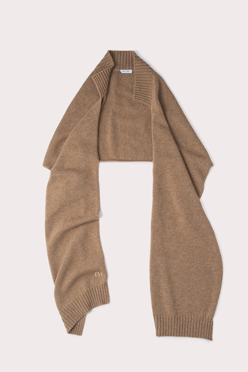 Collar Scarf Walnut Wool 1