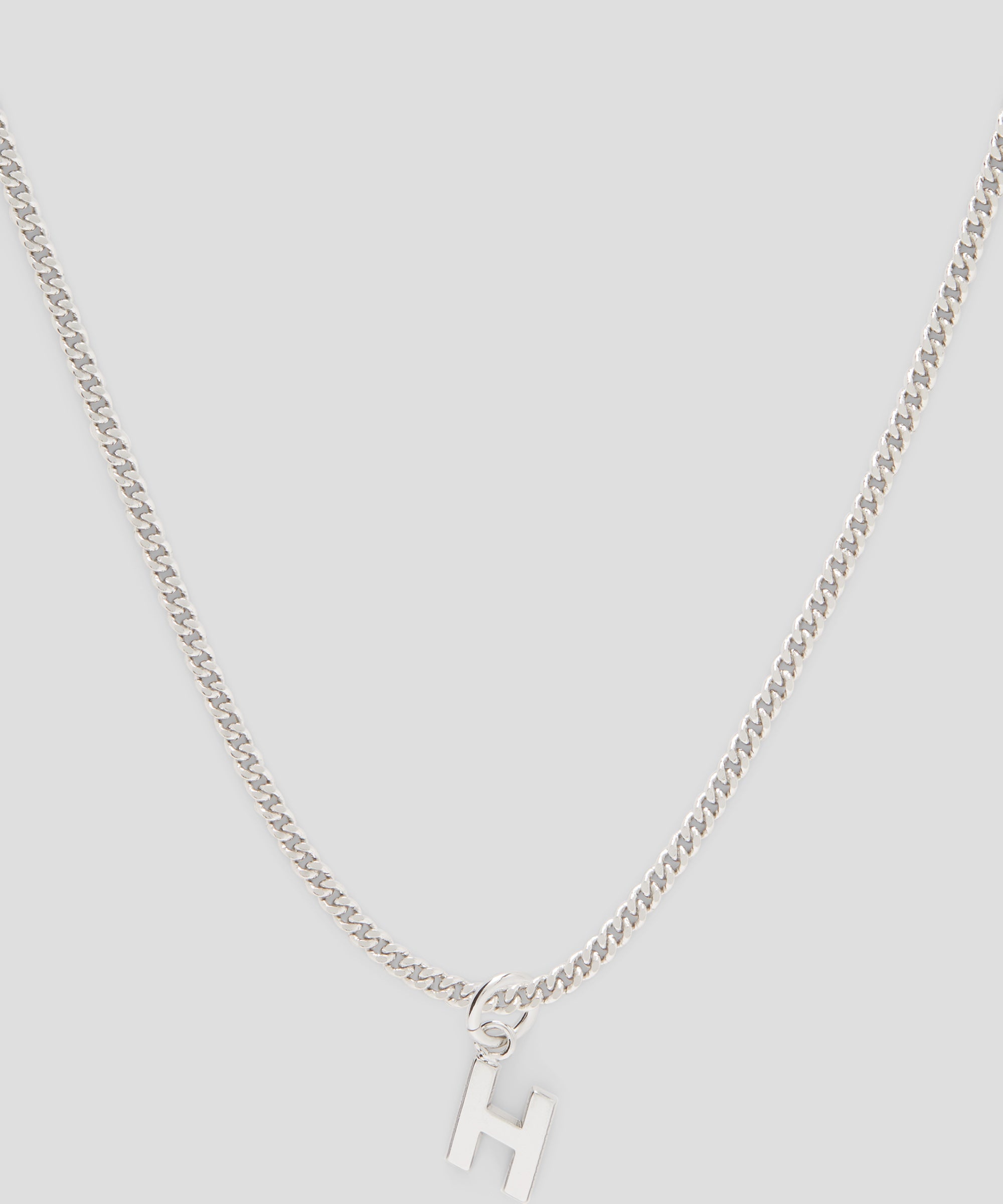 Brass letter H charm - 2