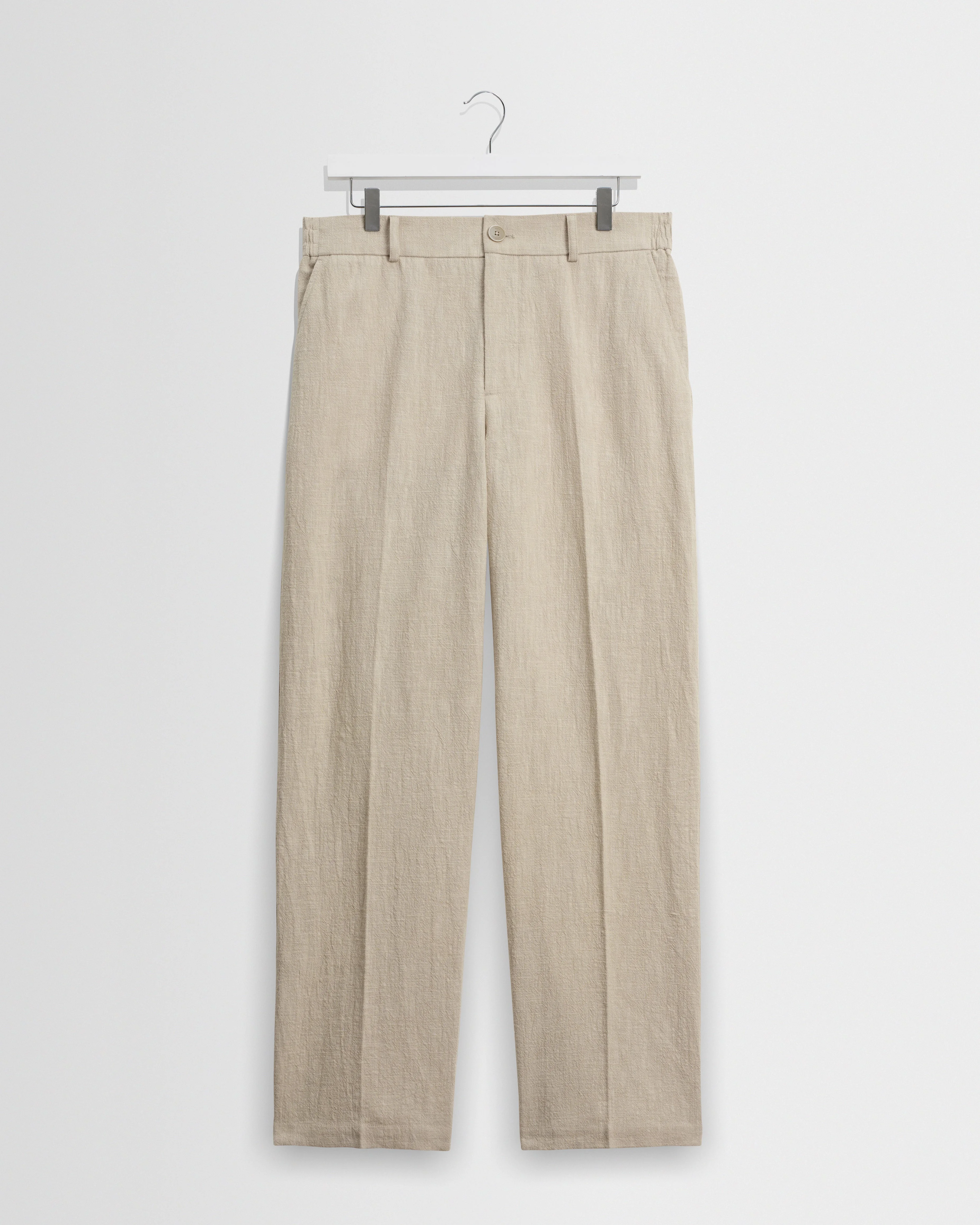 Bayham - Natural Linen-Cotton Relaxed Fit Trousers - 1