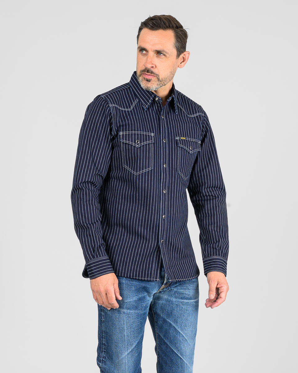 IHSH-62-IND 12oz Wabash Western Shirt - Indigo - 2