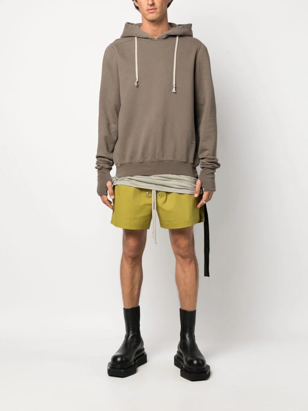 RICK OWENS DRKSHDW Gauntlet Knit Hoodie Dust - 2
