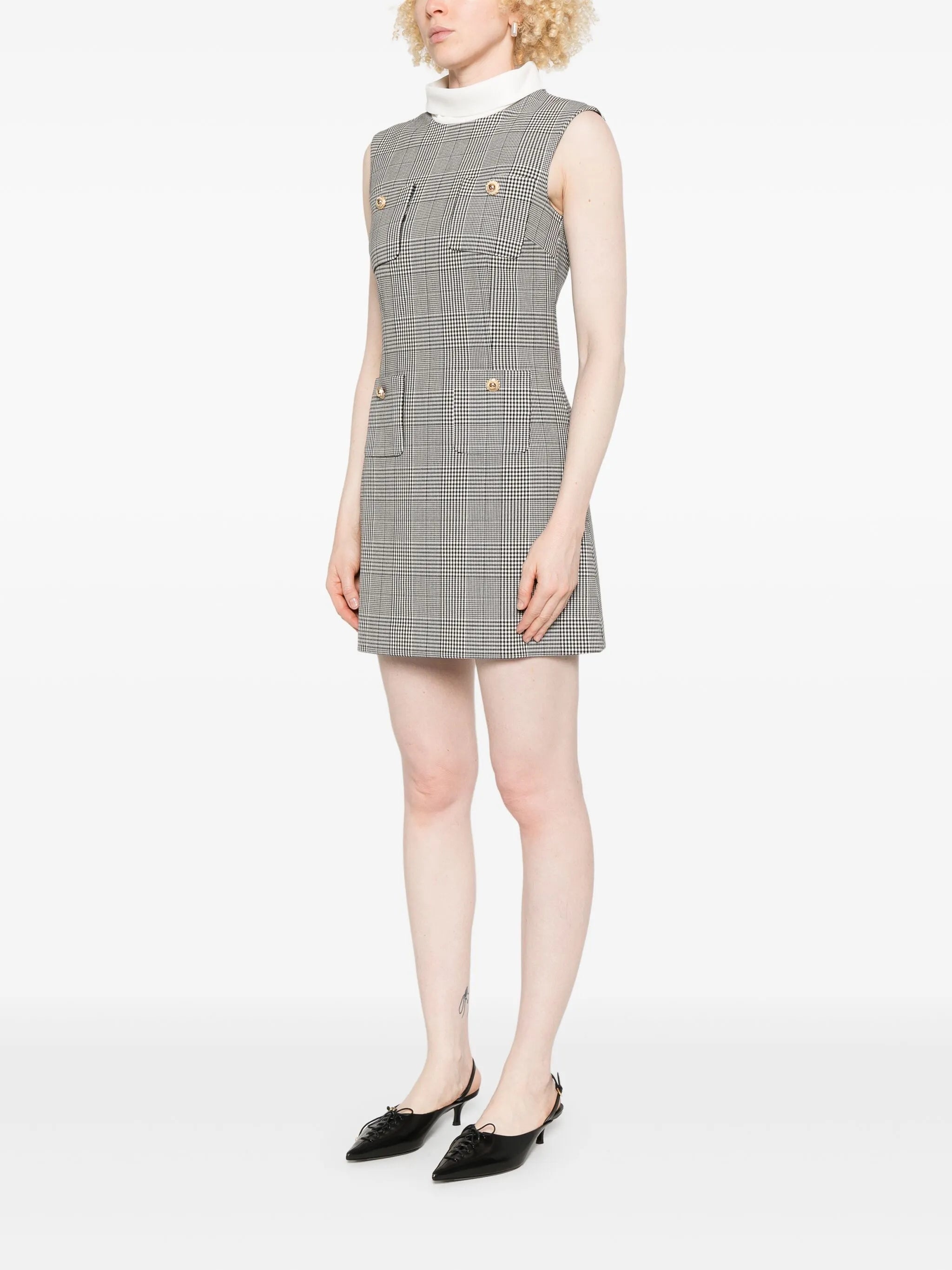 Self Portrait Prince Of Wales-check Mini Dress - 3
