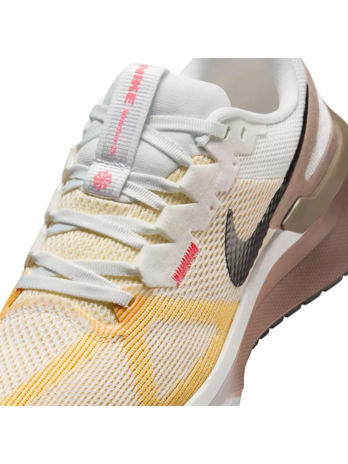 Structure 25 "Summit White/Mink Brown/Varsity Maize/Black" Women's Running Shoe - 7