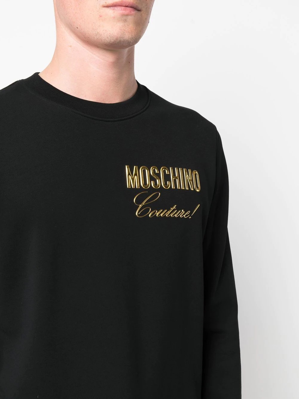 metallic logo-print sweatshirt - 5