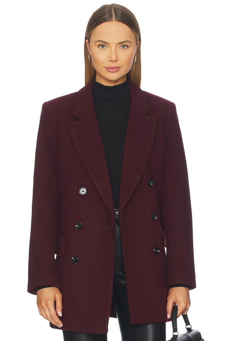 Emory Short Double Breasted Wool Coat - 1
