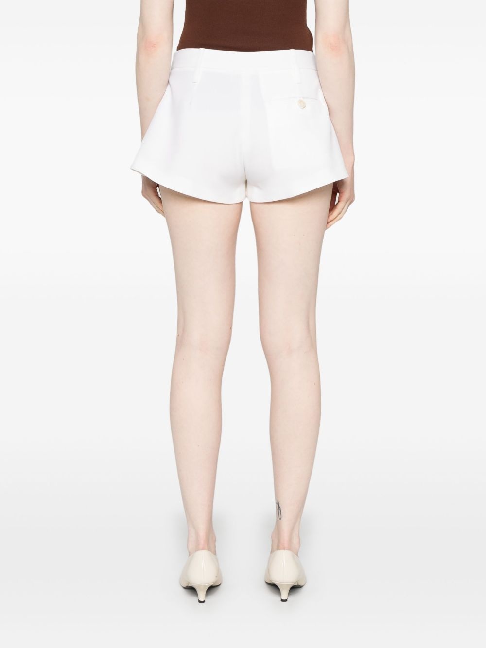 panelled pleated shorts - 4