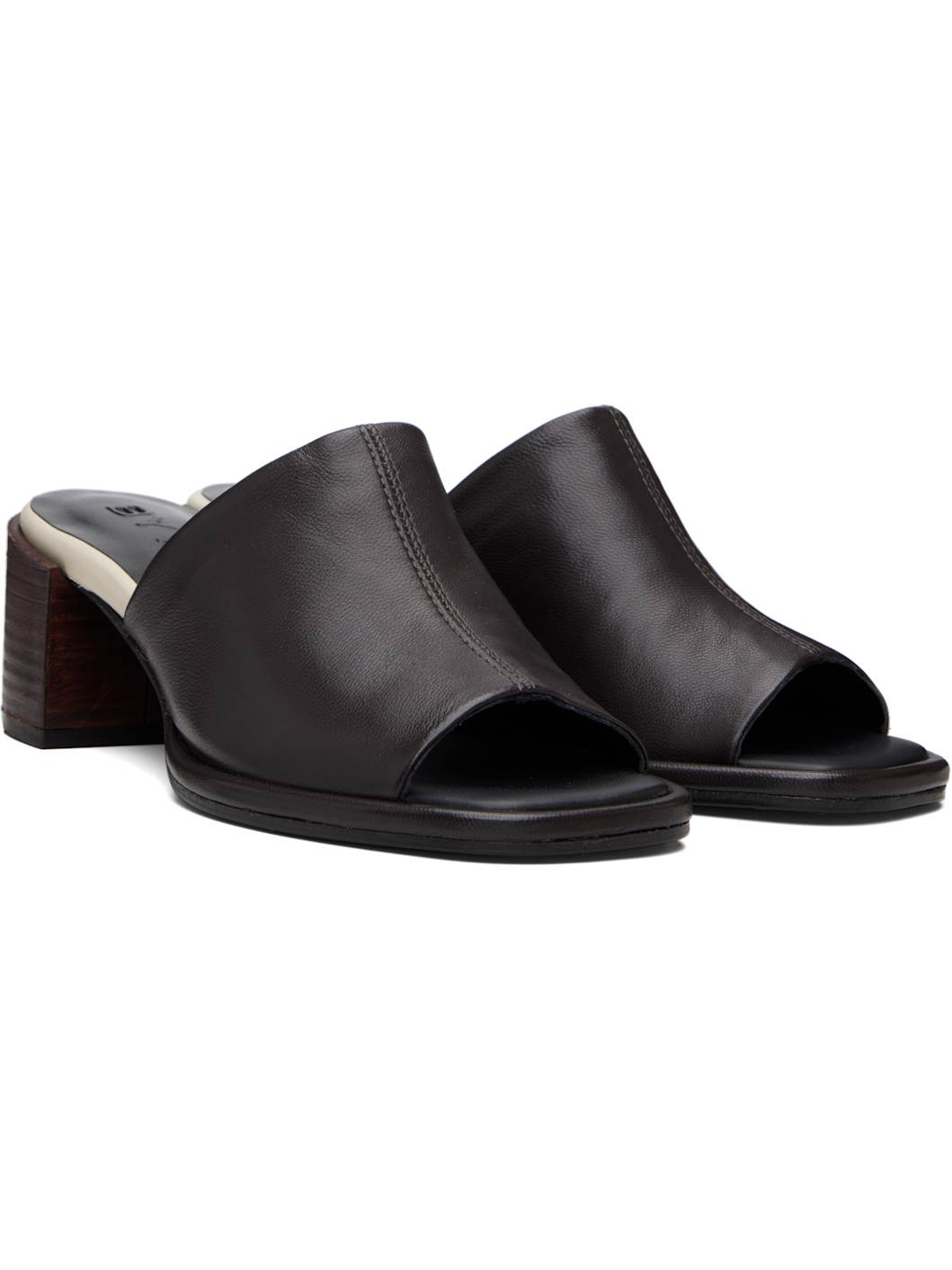 Brown Francisco Lamb Nappa Leather Heeled Sandals - 4