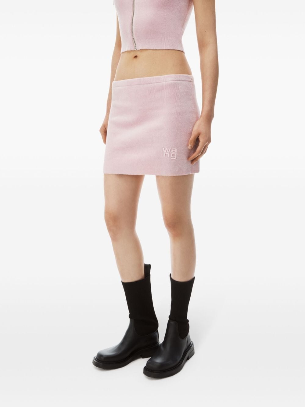 logo-embossed mini skirt - 4