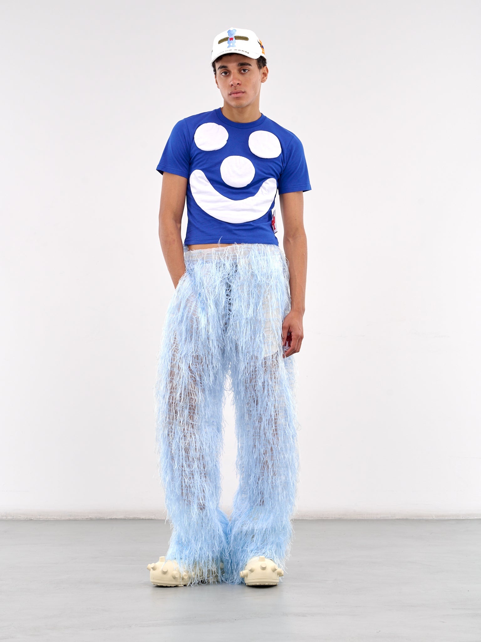 Smile Graphic Cropped Slim Tee - 6