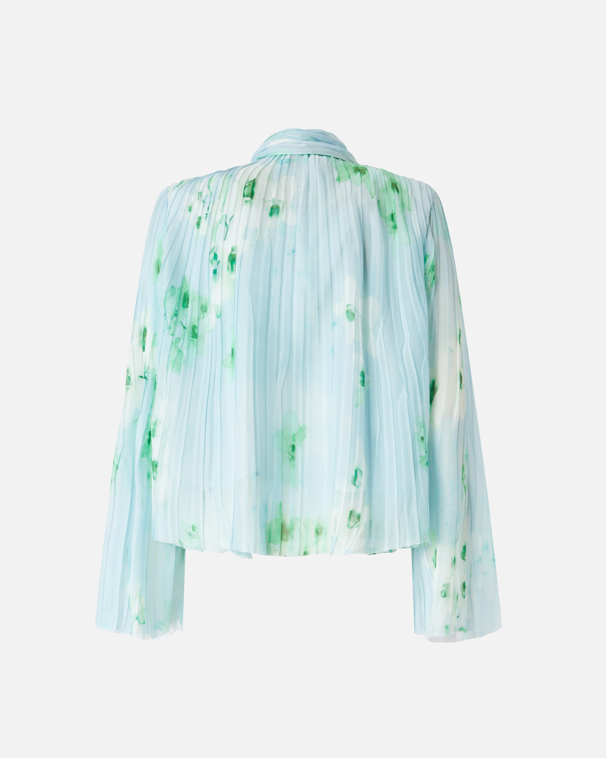LIGHT BLOUSE IN PLEATED FLORAL CREPON - 6