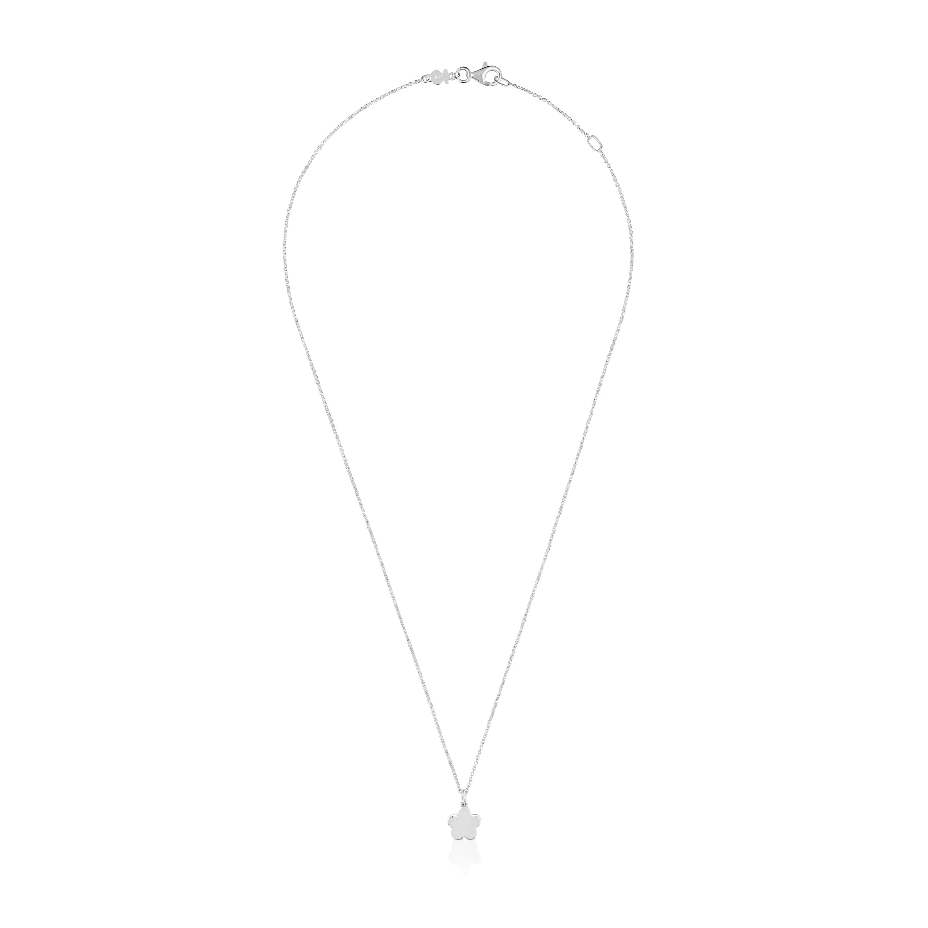 Short silver Necklace with flower TOUS Motifs - 1