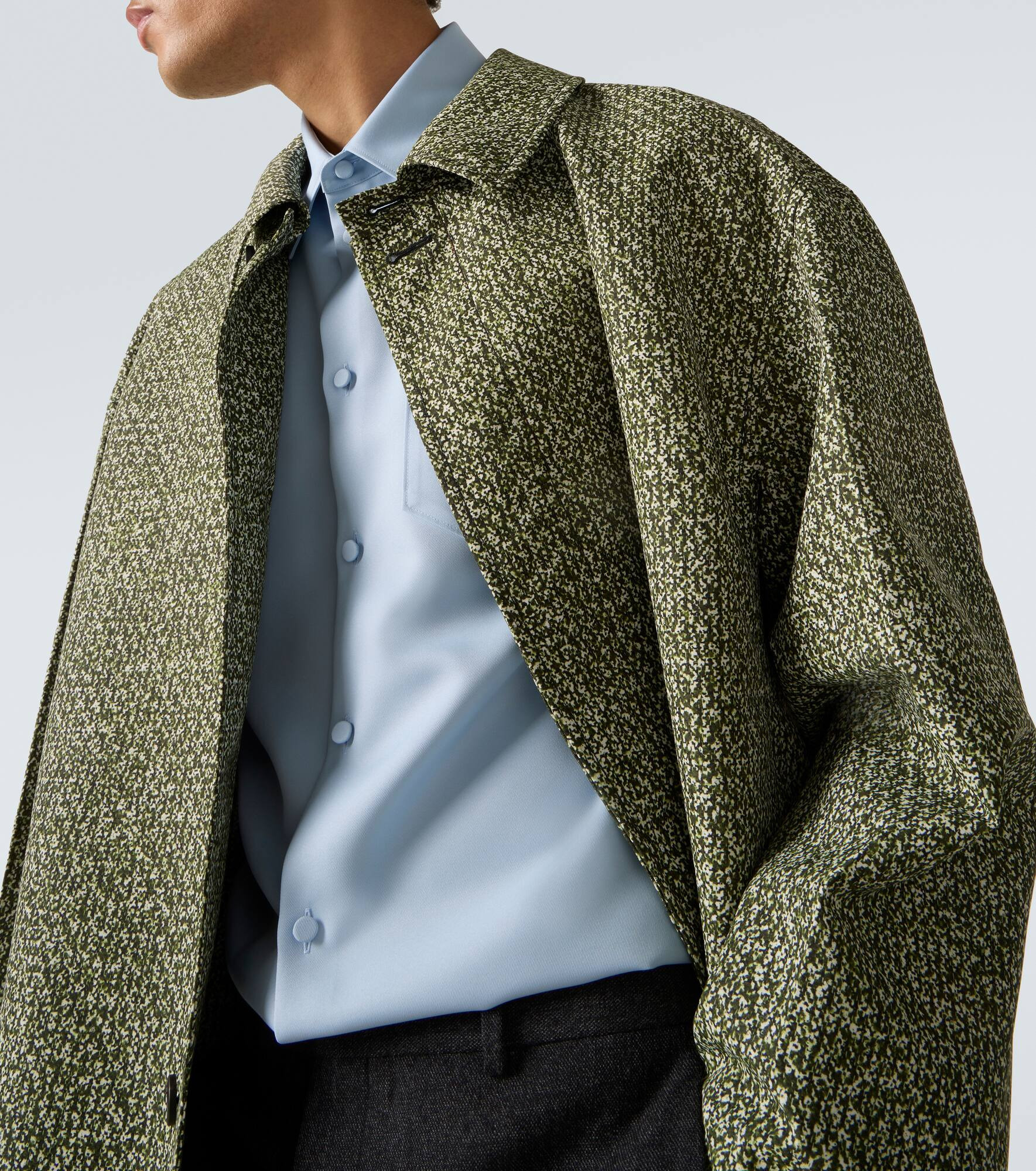 Printed poplin car coat - 5