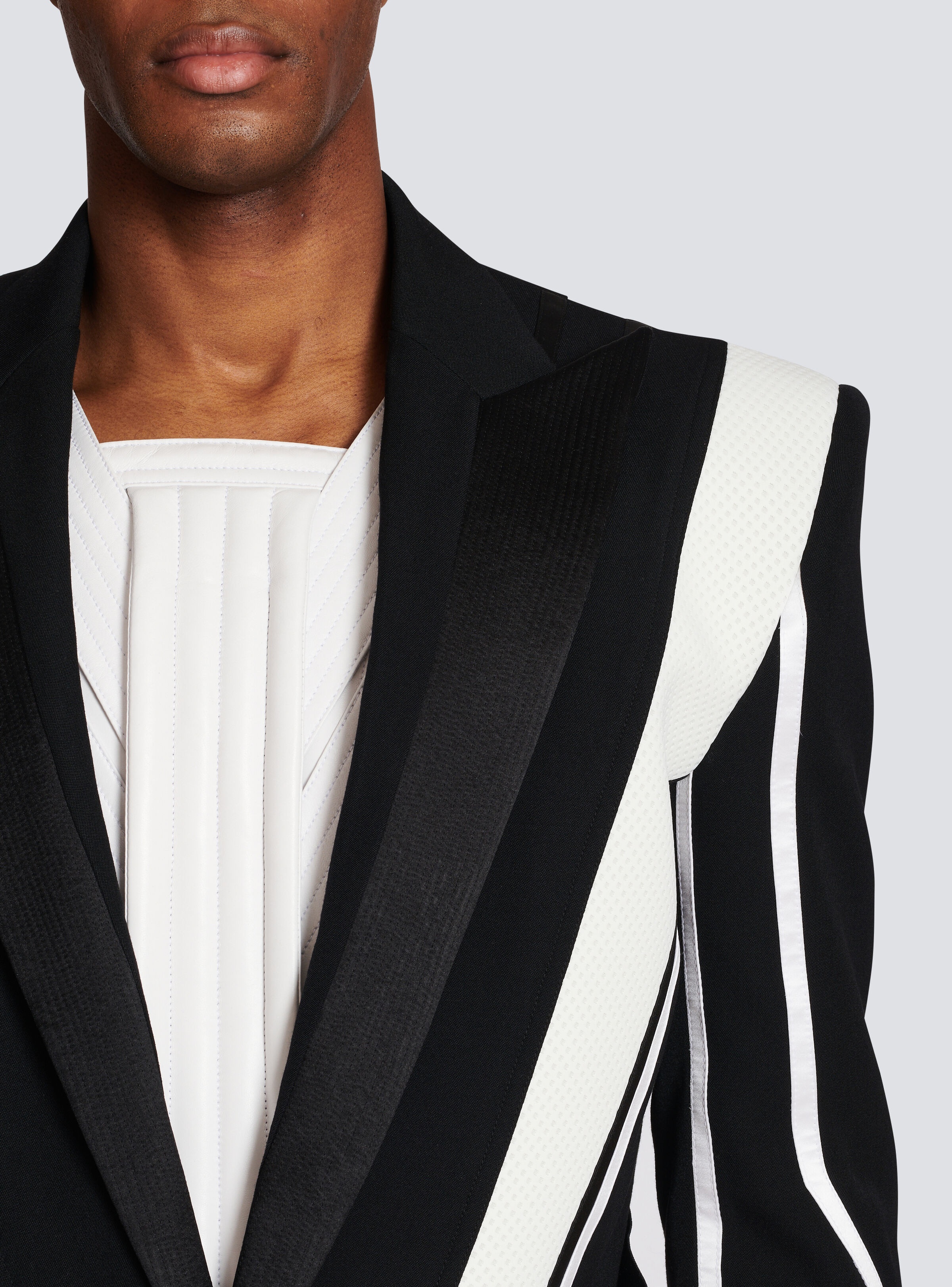 Wool blazer with inserts - 6