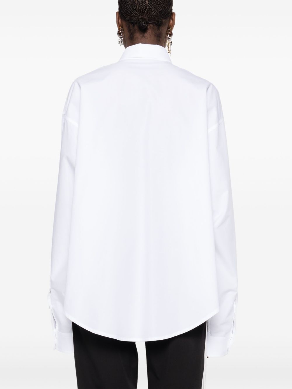 logo-embroidered shirt - 4