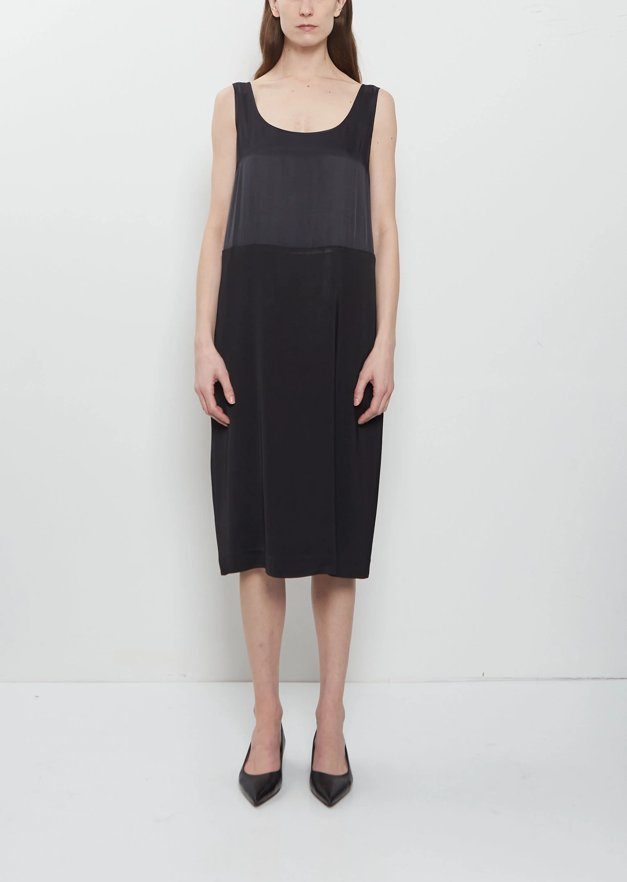Weighted Scoop Crepe Dress - 1