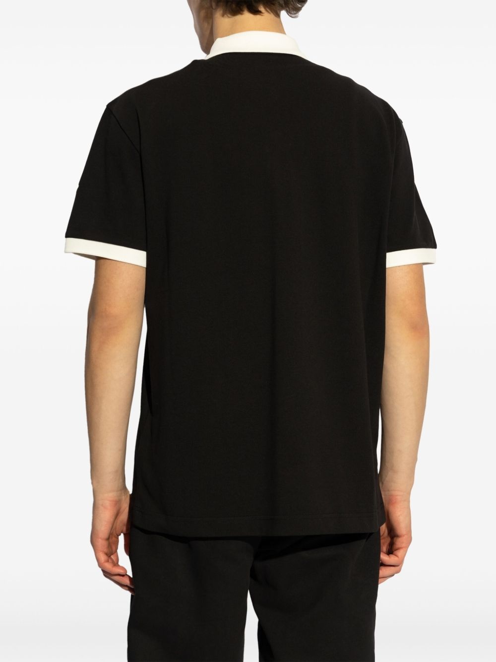 logo-patch polo shirt - 4