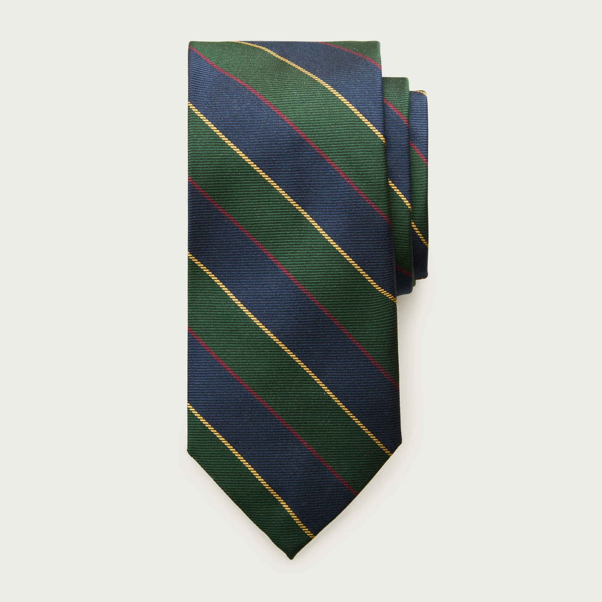 Italian silk twill striped tie - 1