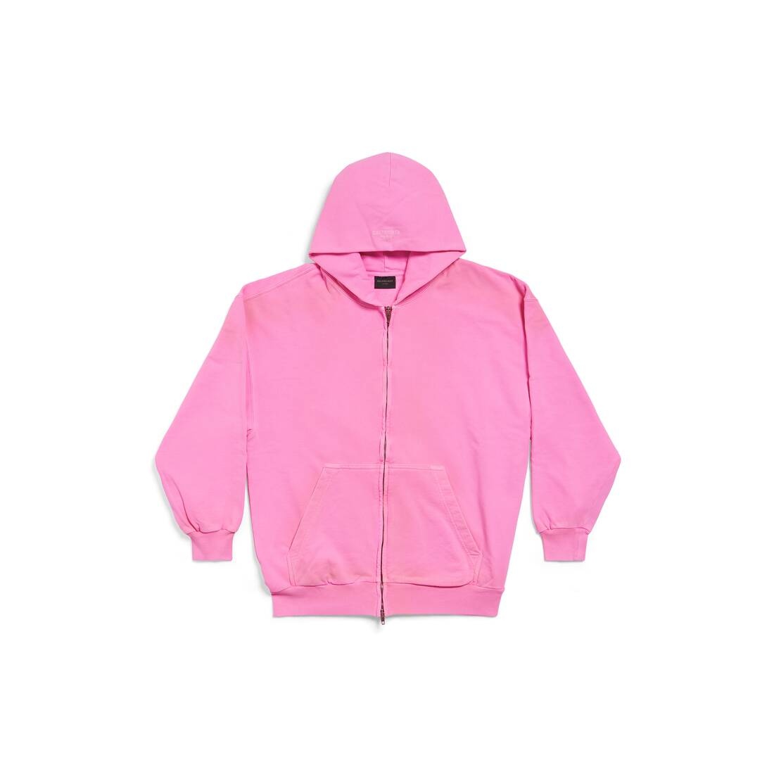 Balenciaga Paris Zip-up Hoodie Small Fit in Fluo Pink - 1