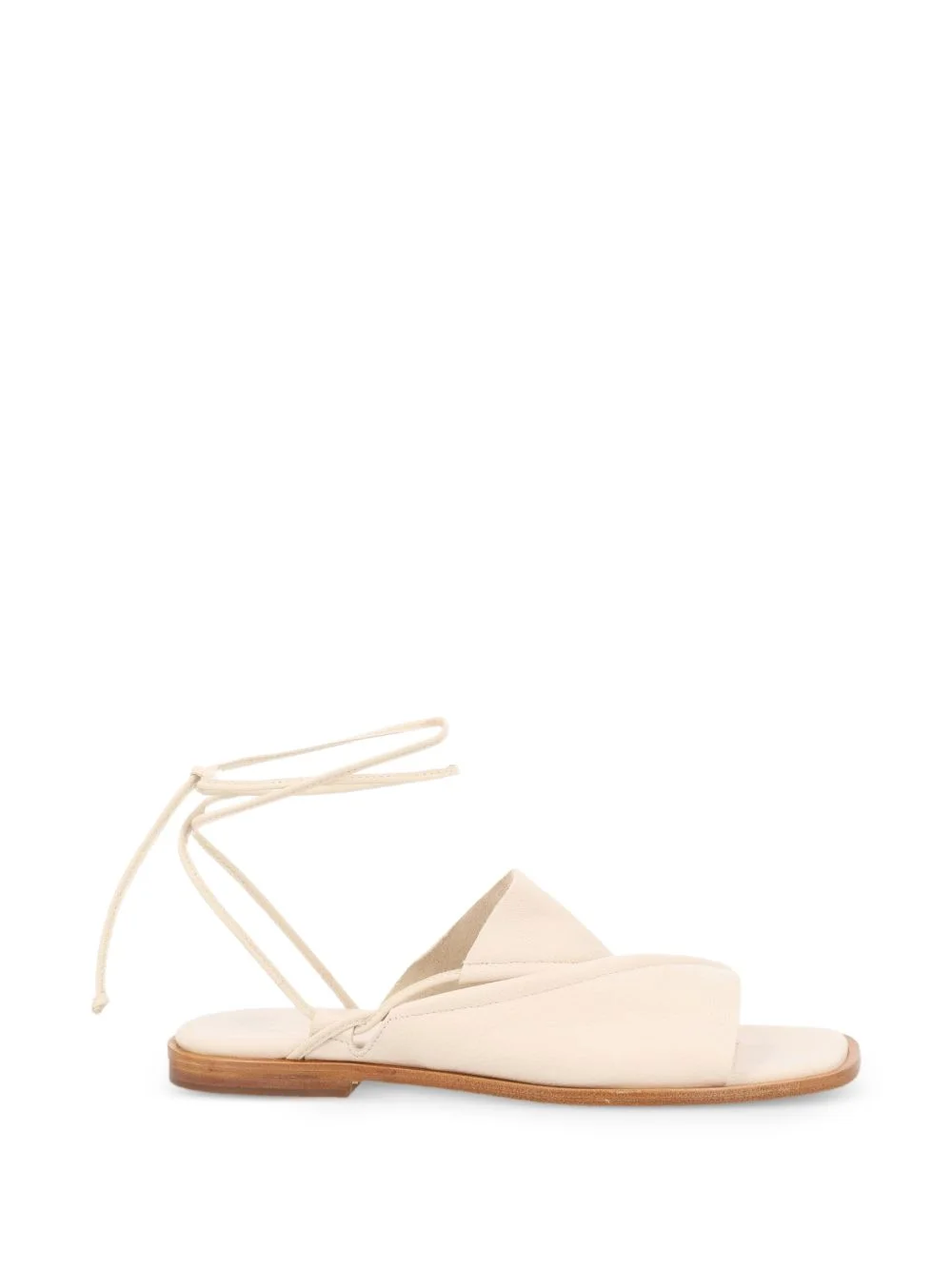 tie-fastening flat sandals - 1