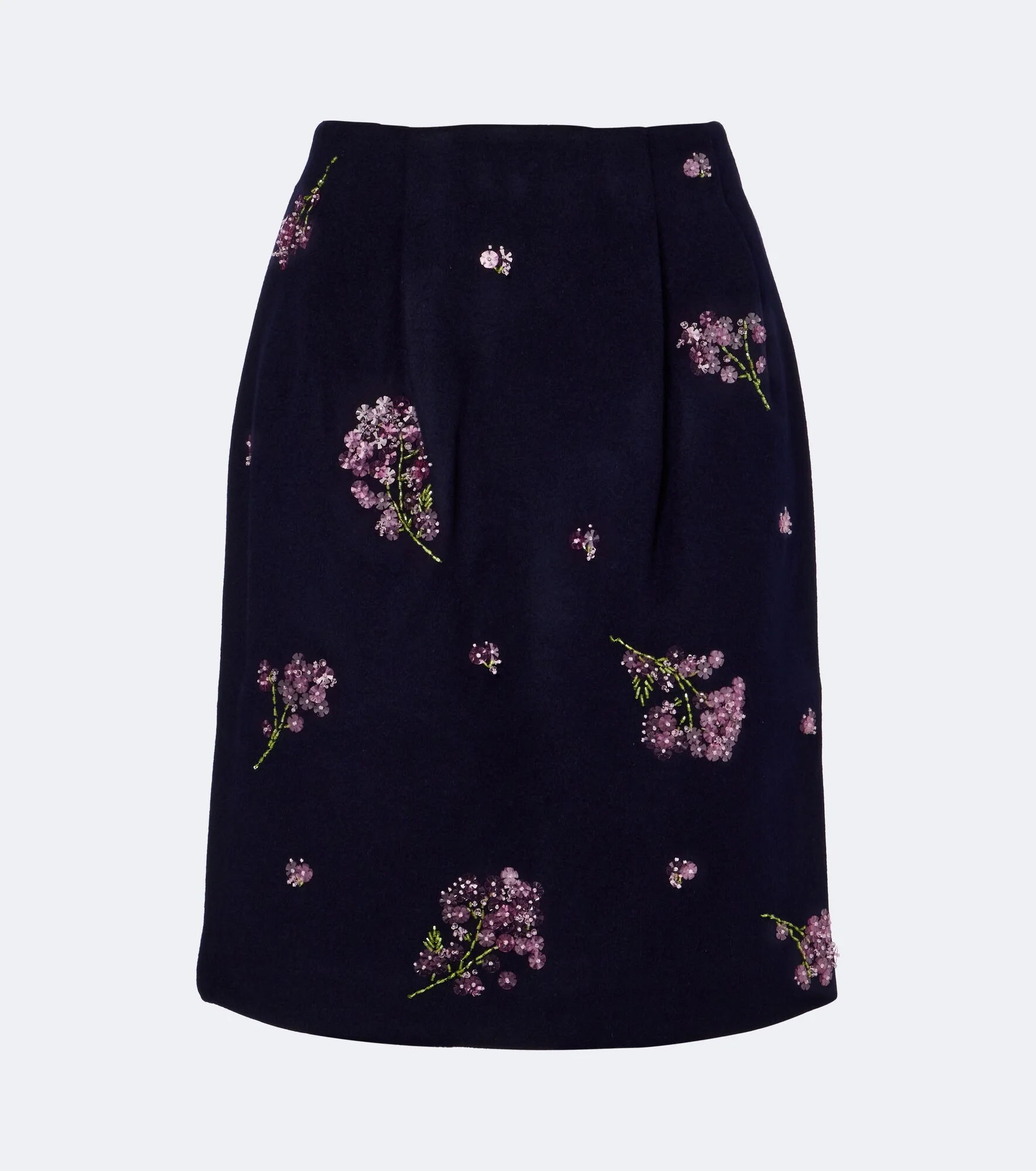 Embellished wool pencil skirt - 1