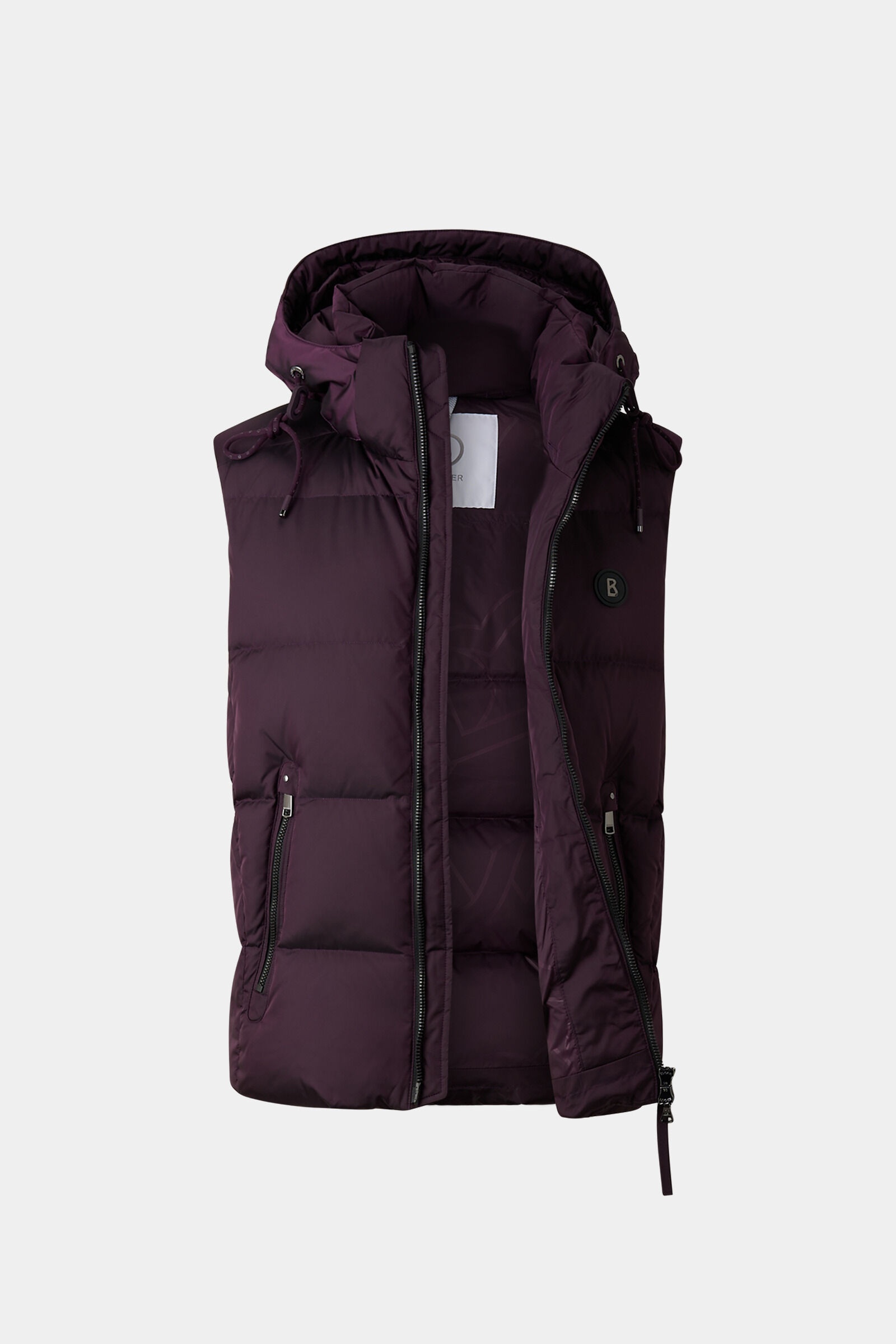 Jimmy Down vest in Plum - 2