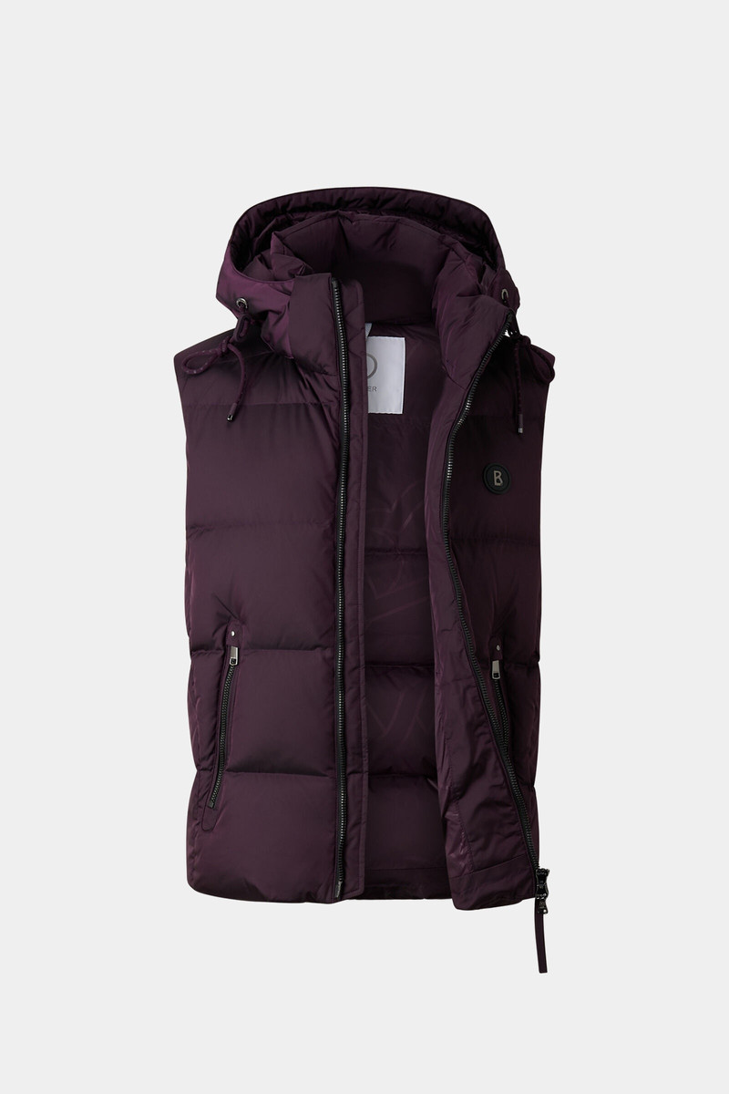 BOGNER Jimmy Down vest in Plum outlook