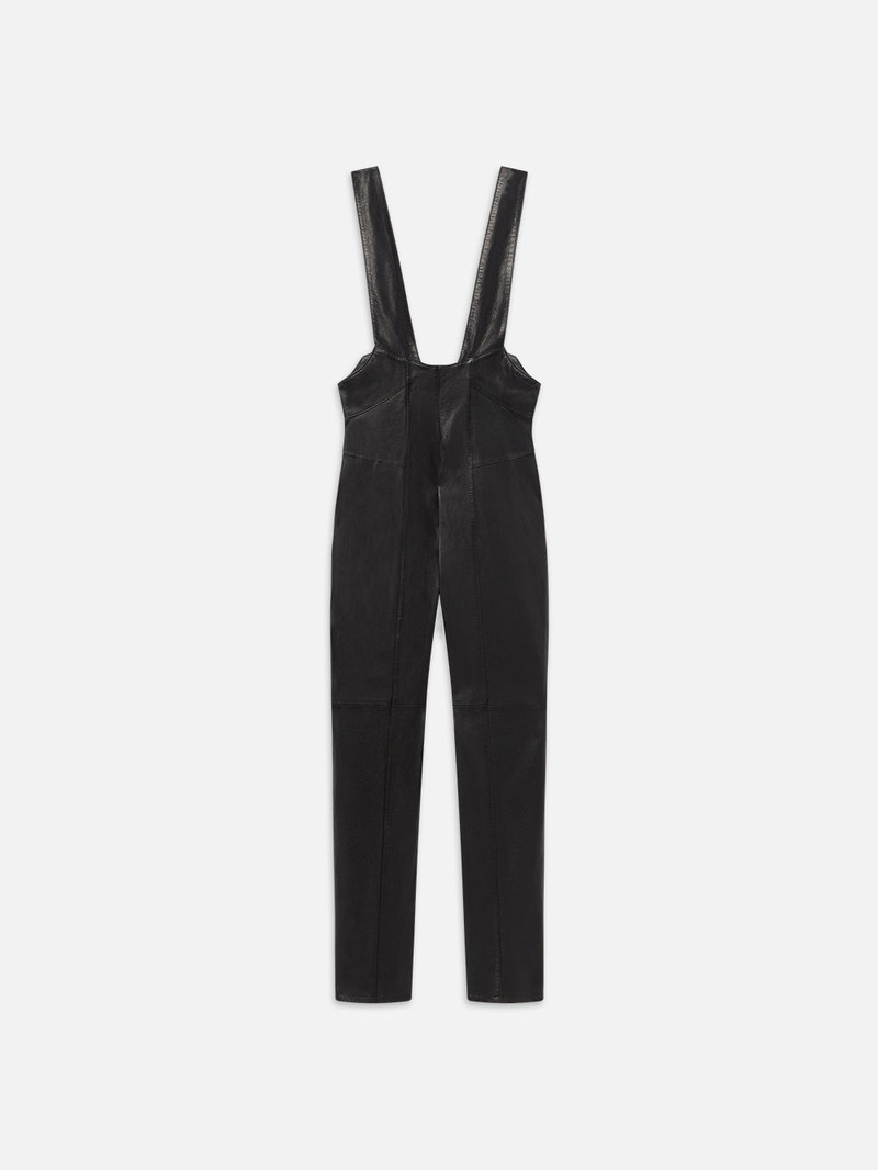 Leather Overall in Black 4