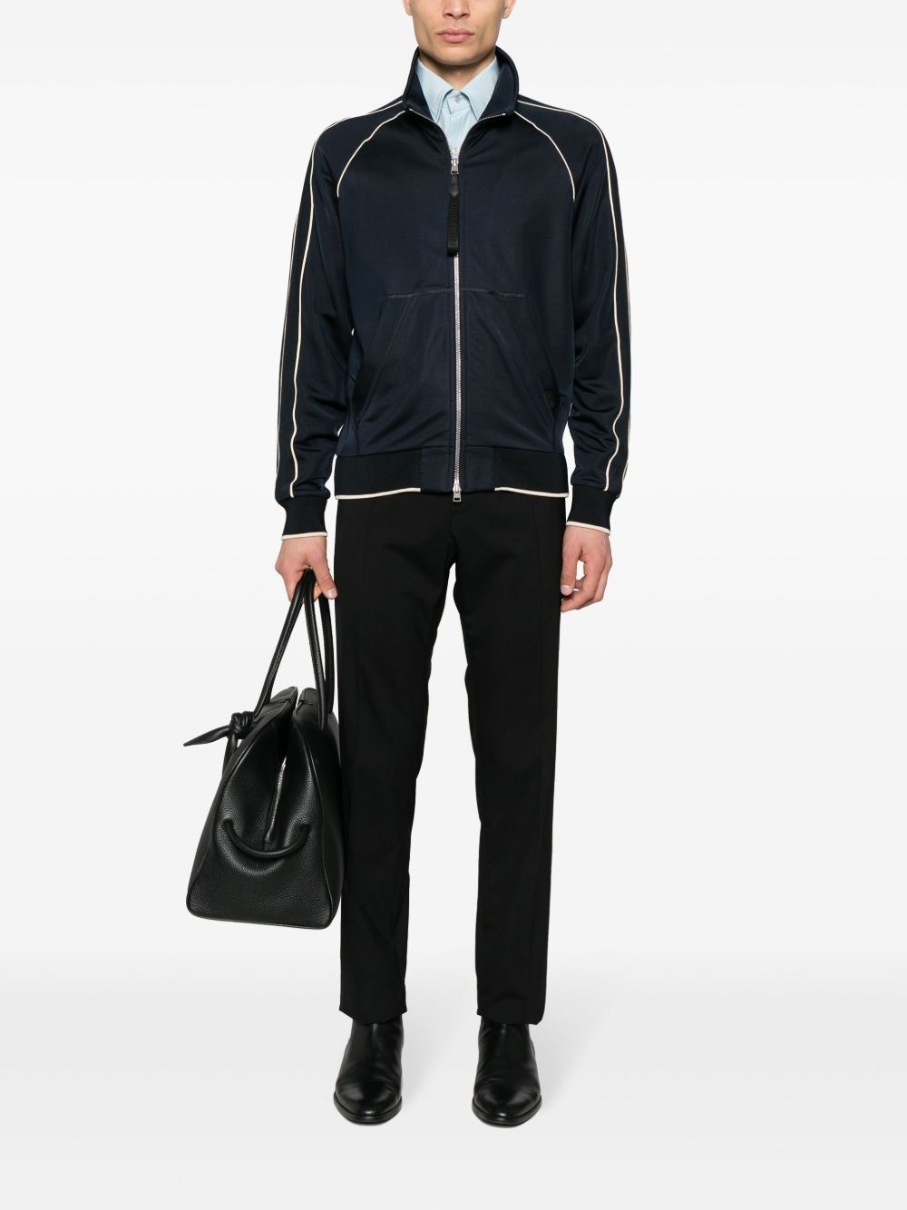 piping-detail sports jacket - 2