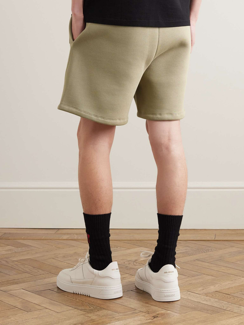 Straight-Leg Logo-Embossed Cotton-Blend Jersey Drawstring Shorts 4