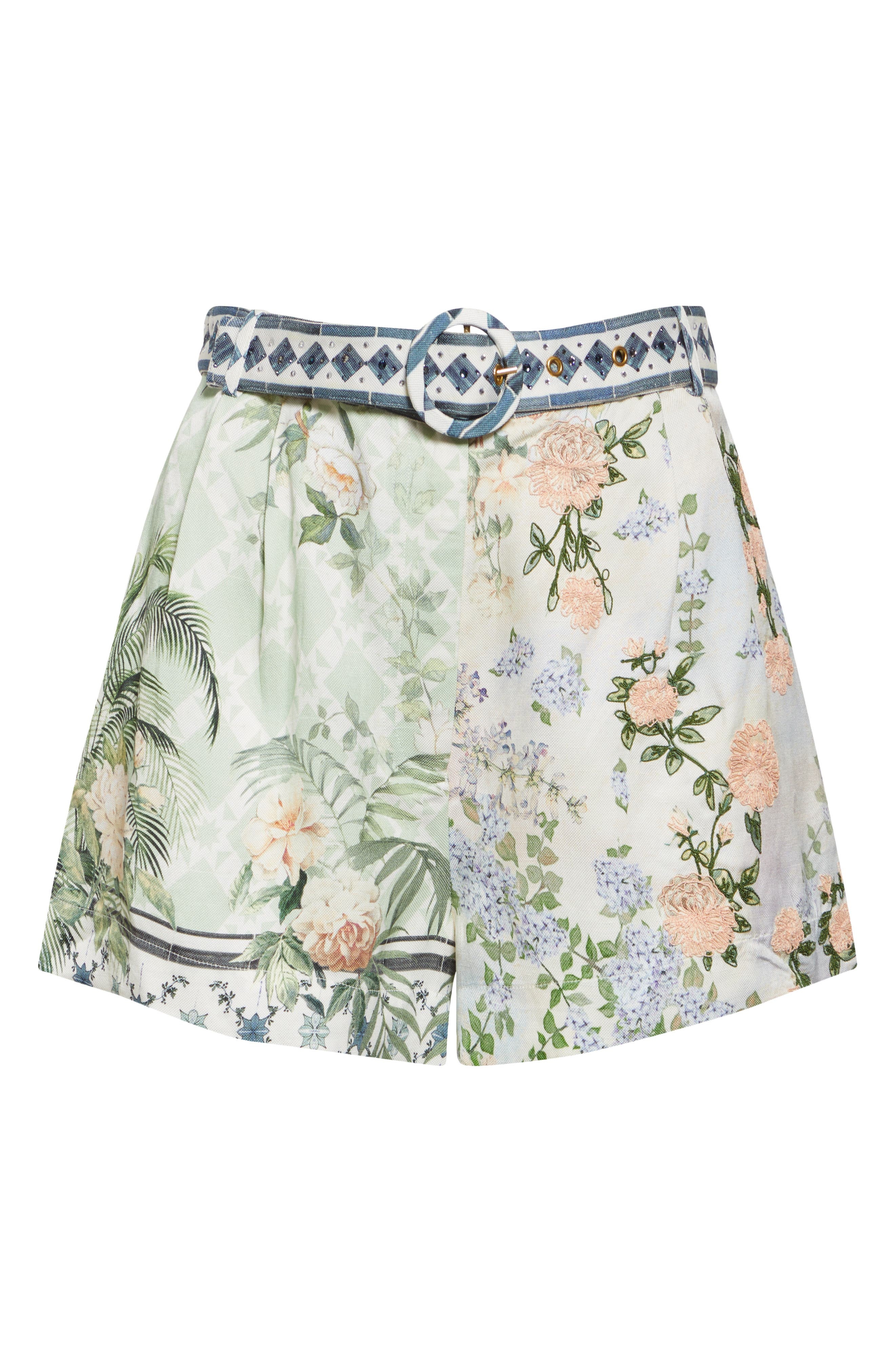 Camilla Tuck Front Belted Shorts in Jardim Party at Nordstrom - 6