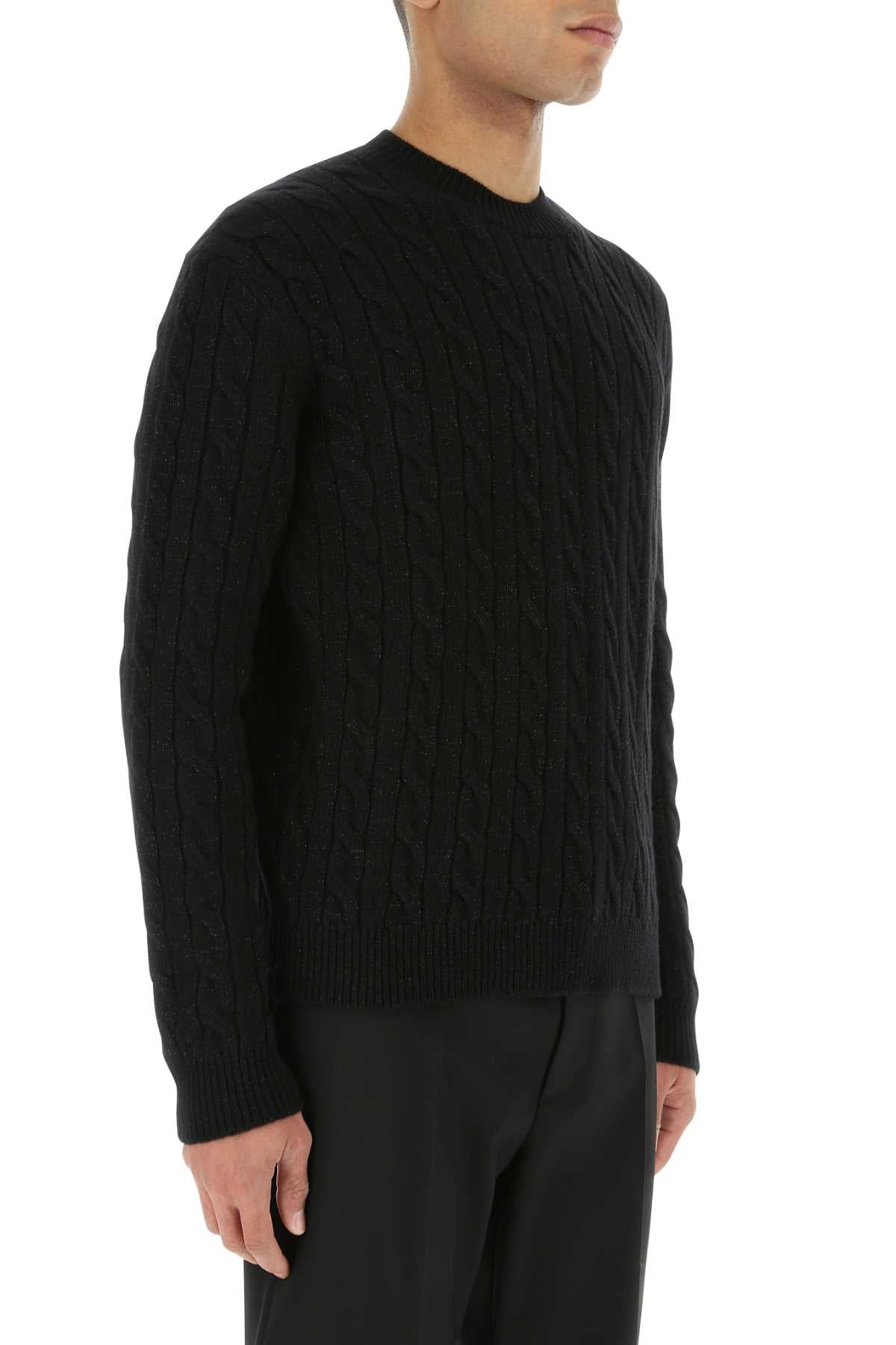 Prada Men Black Wool Blend Sweater - 3