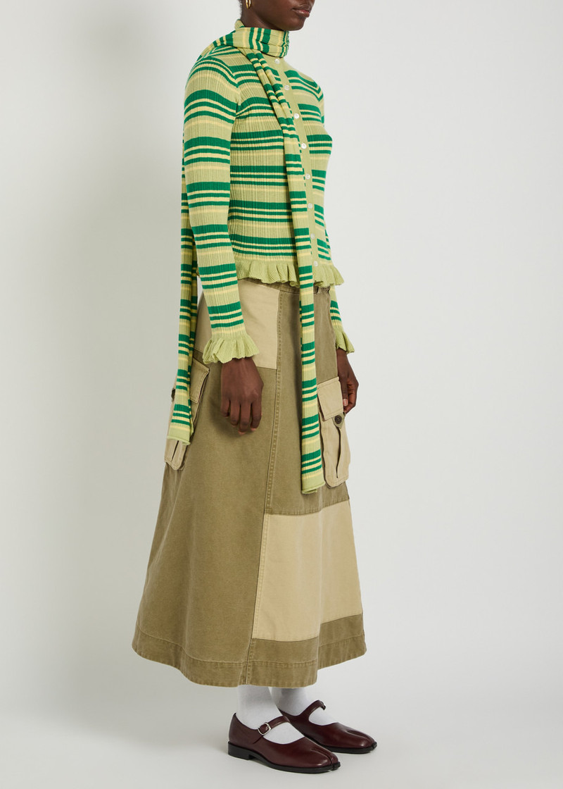 DAMSON MADDER. Damson Madder Anelis Cotton and Merino Wool-blend Cardigan outlook