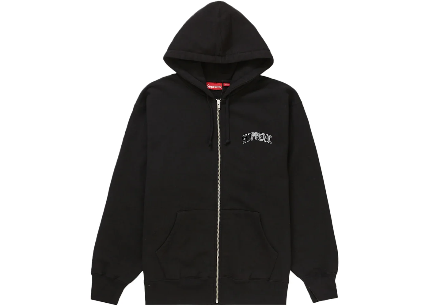 Supreme Doughboy Zip Up Hooded Sweatshirt Black - 1