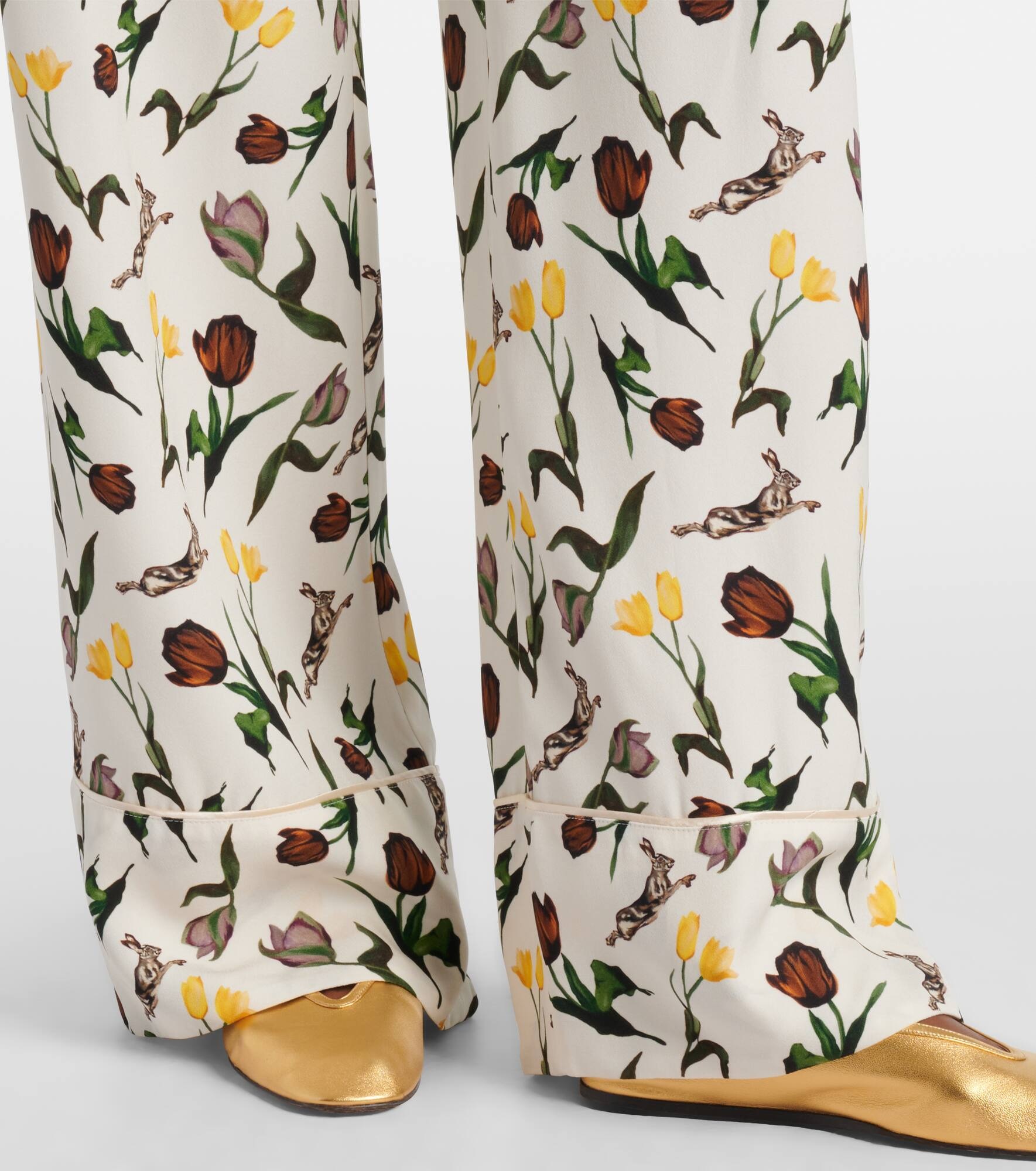 Printed silk palazzo pants - 5