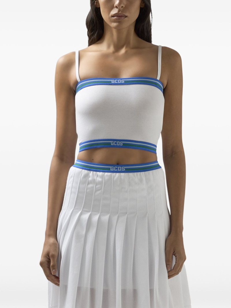 GCDS logo-tape crop top outlook