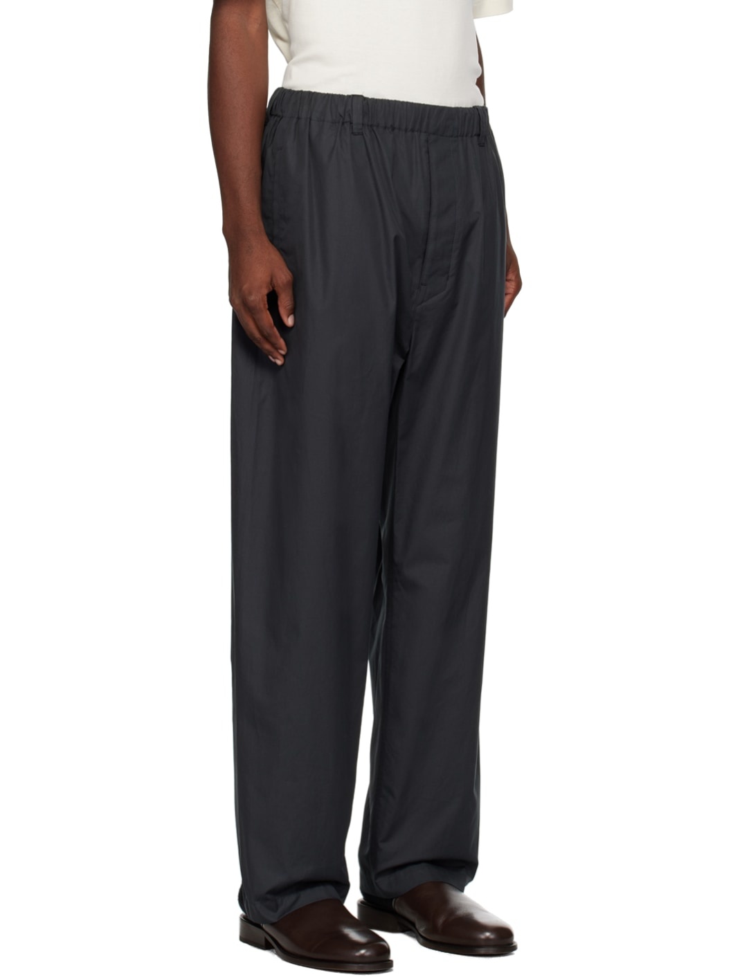 SSENSE Exclusive Blue Relaxed Trousers - 4