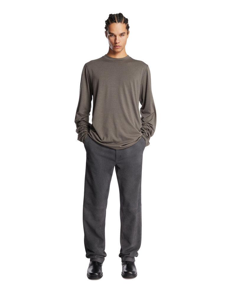 RIER Gray Wool Long-Sleeve T-Shirt outlook