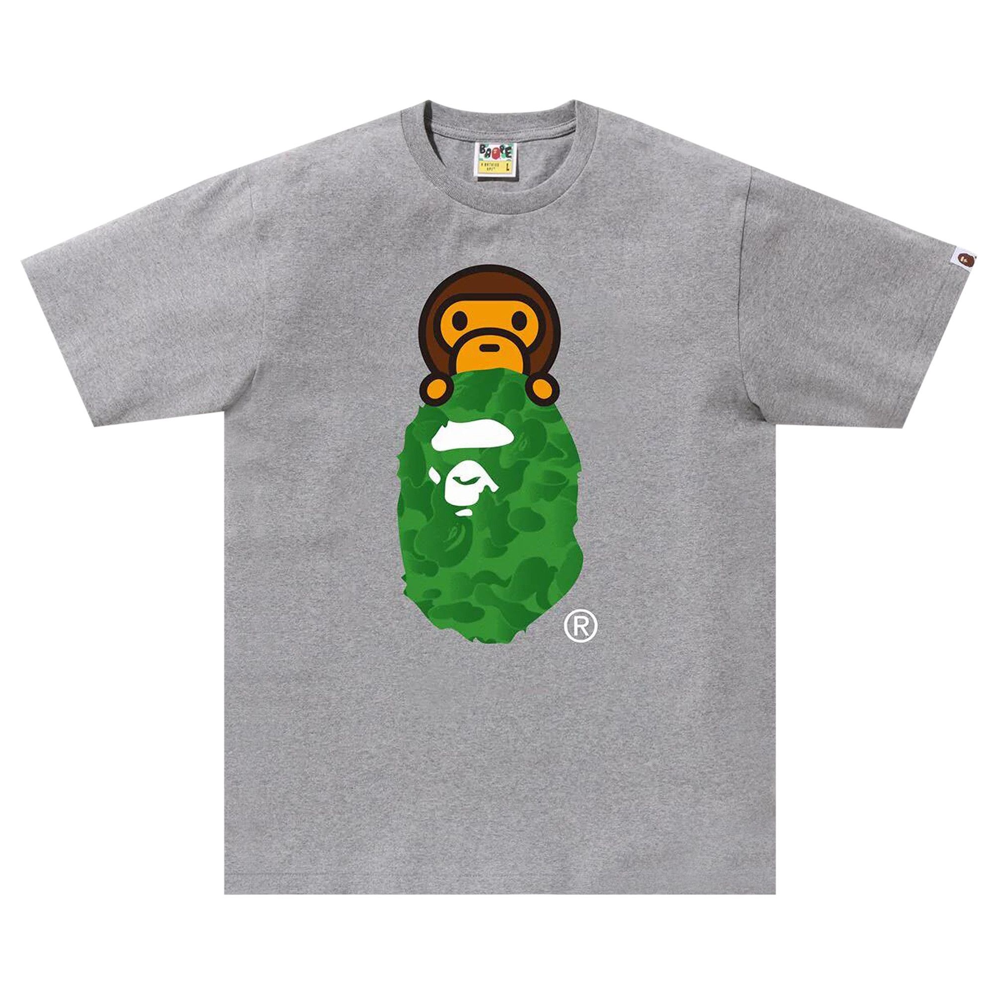 BAPE Ink Camo Milo On Ape Head Tee 'Grey' - 1