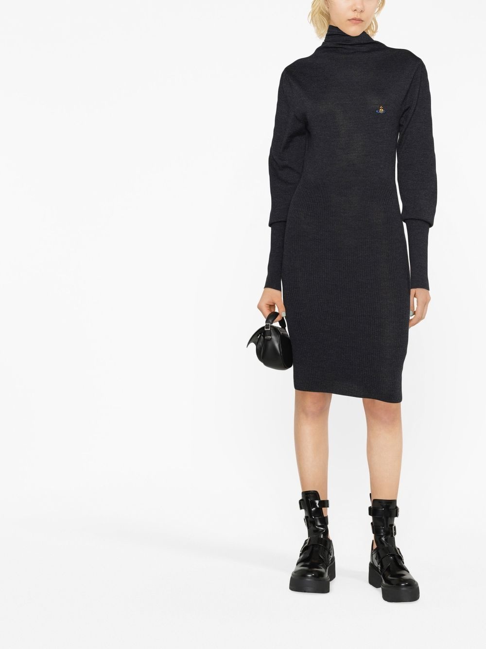 Bea orb-embroidered knitted dress - 2