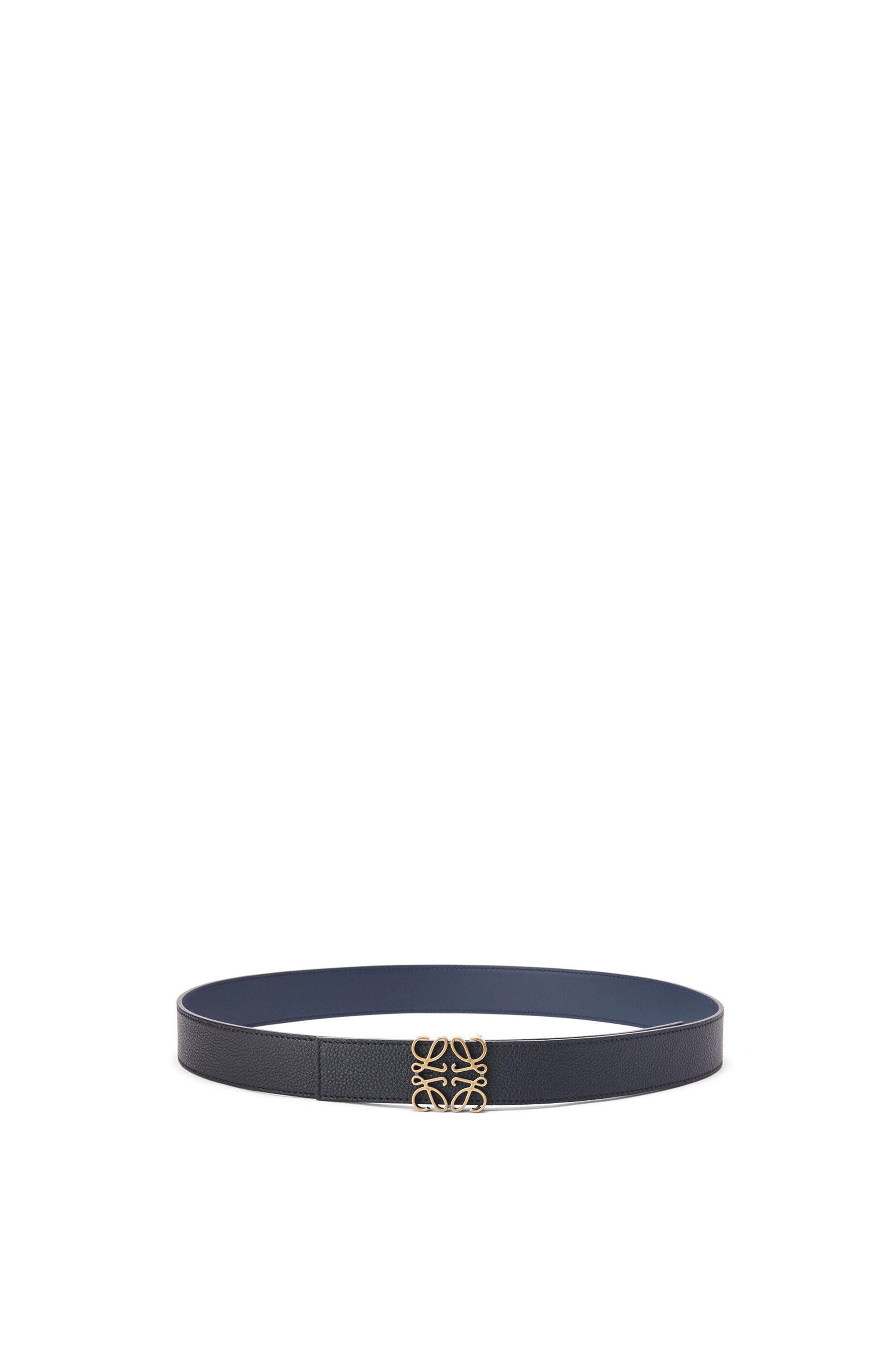 Reversible Anagram belt in soft grained calfskin and smooth calfskin - 1