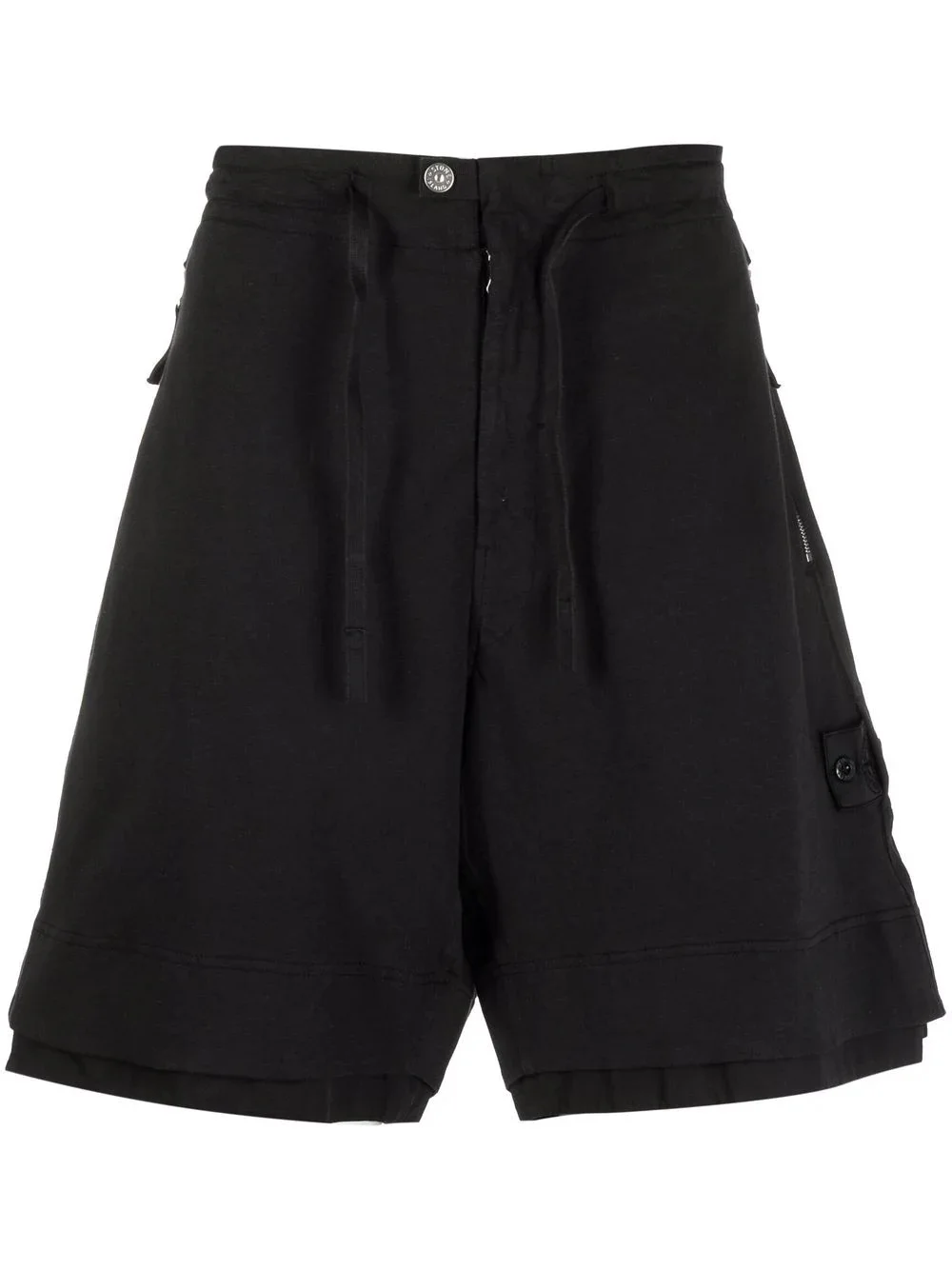 drawstring cargo shorts - 1