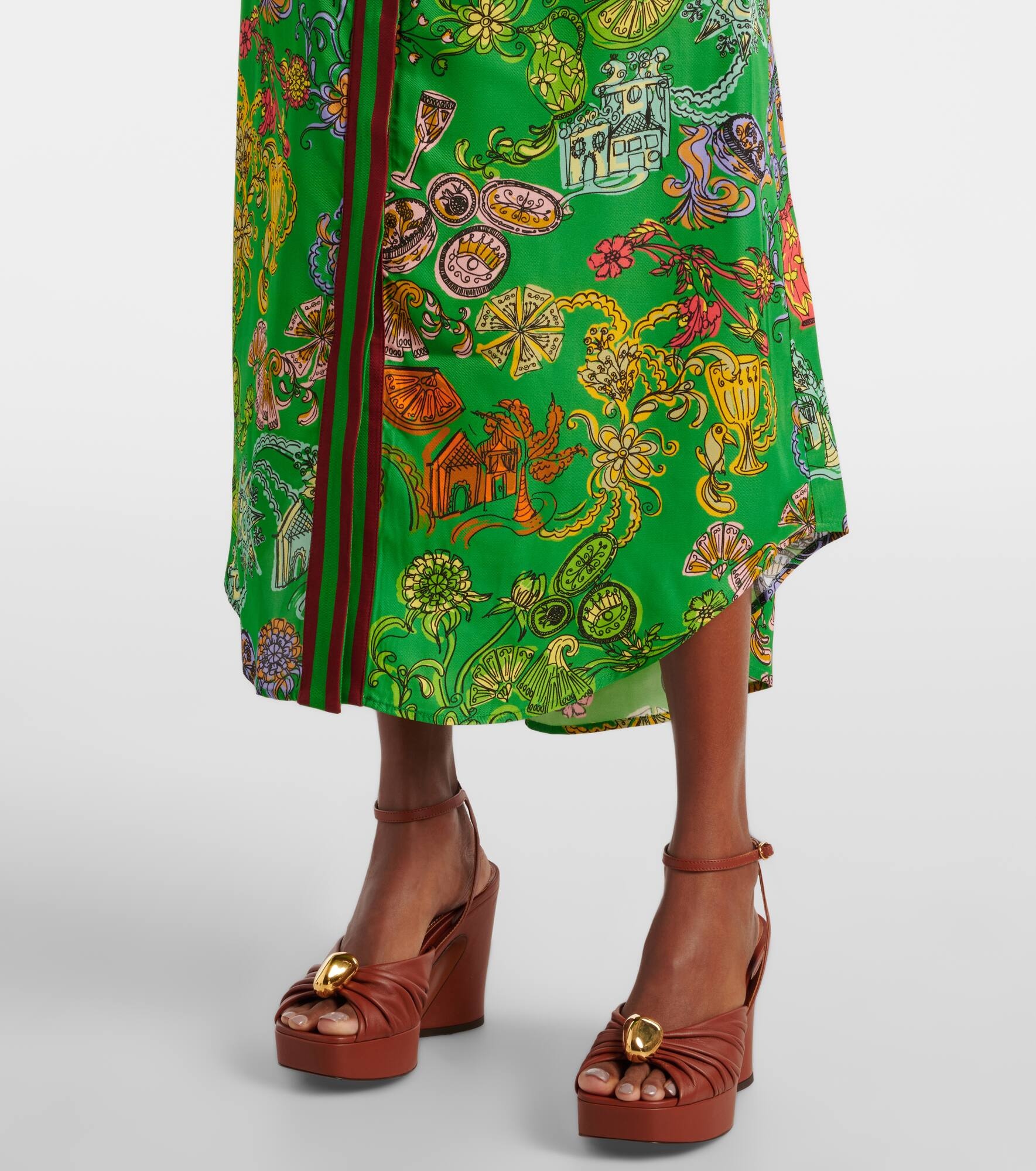 Fiesta printed belted shirtdress - 5