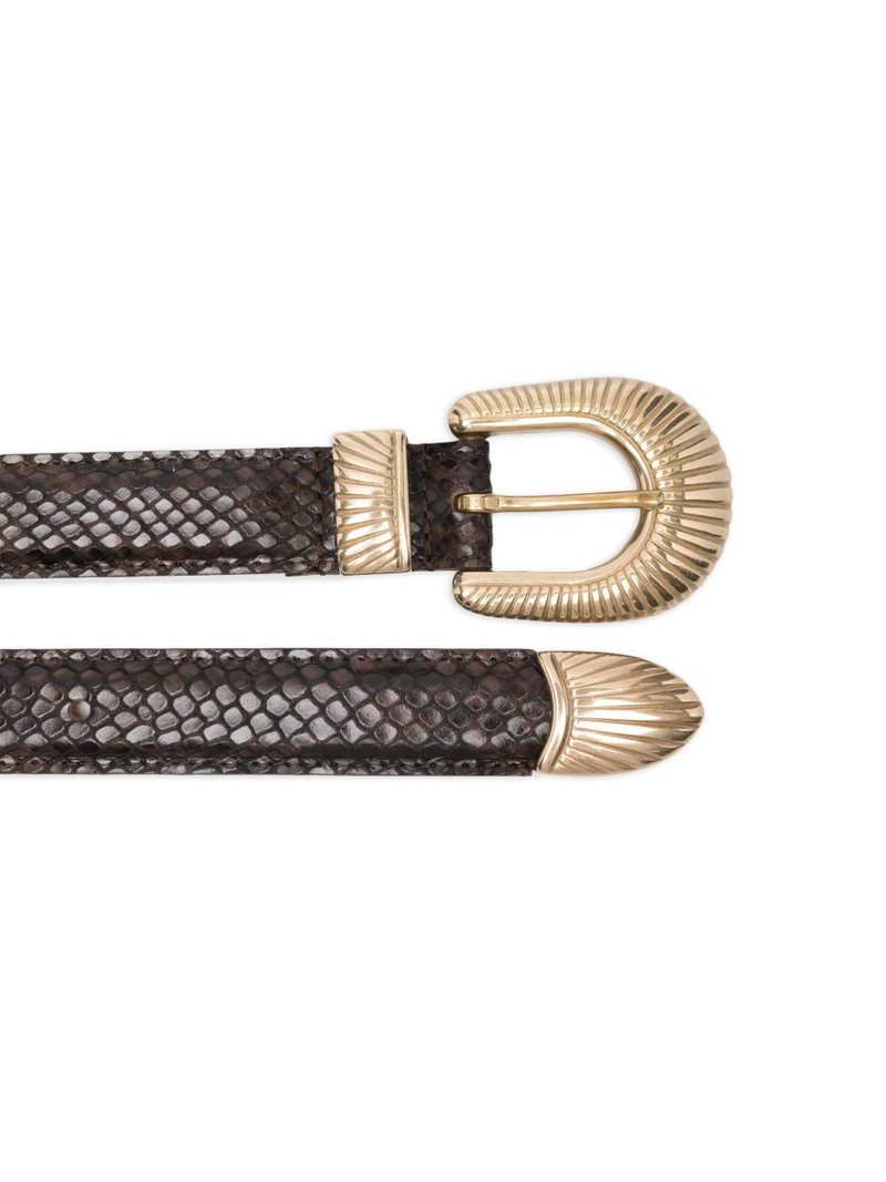 Sandro python-skin buckled belt outlook