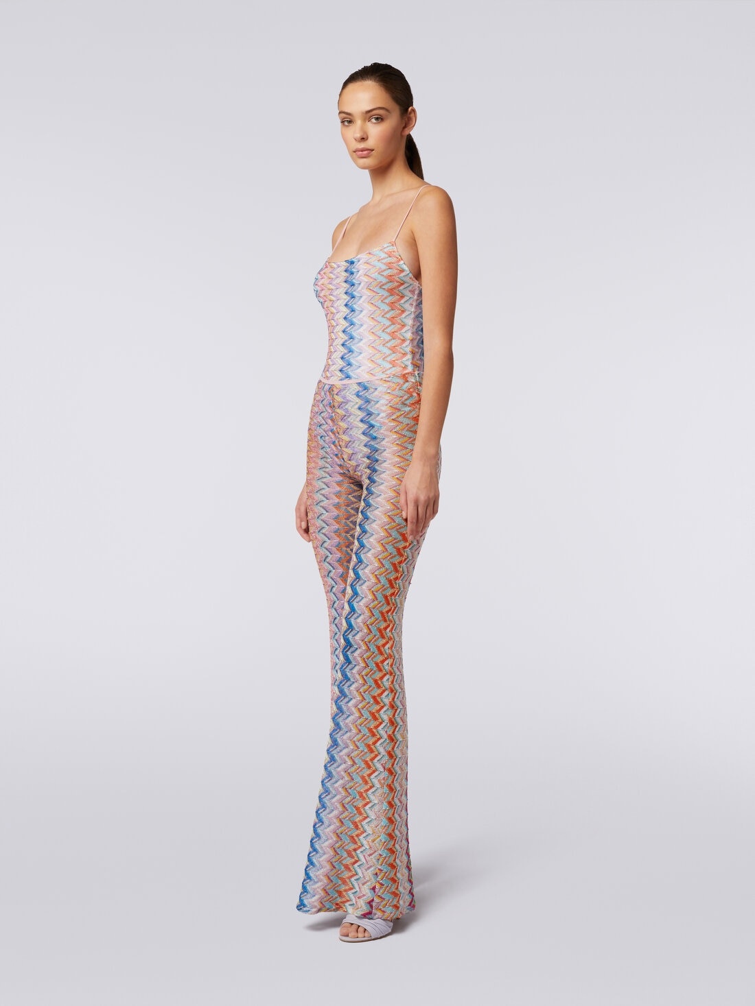 Flared trousers with lurex - 3