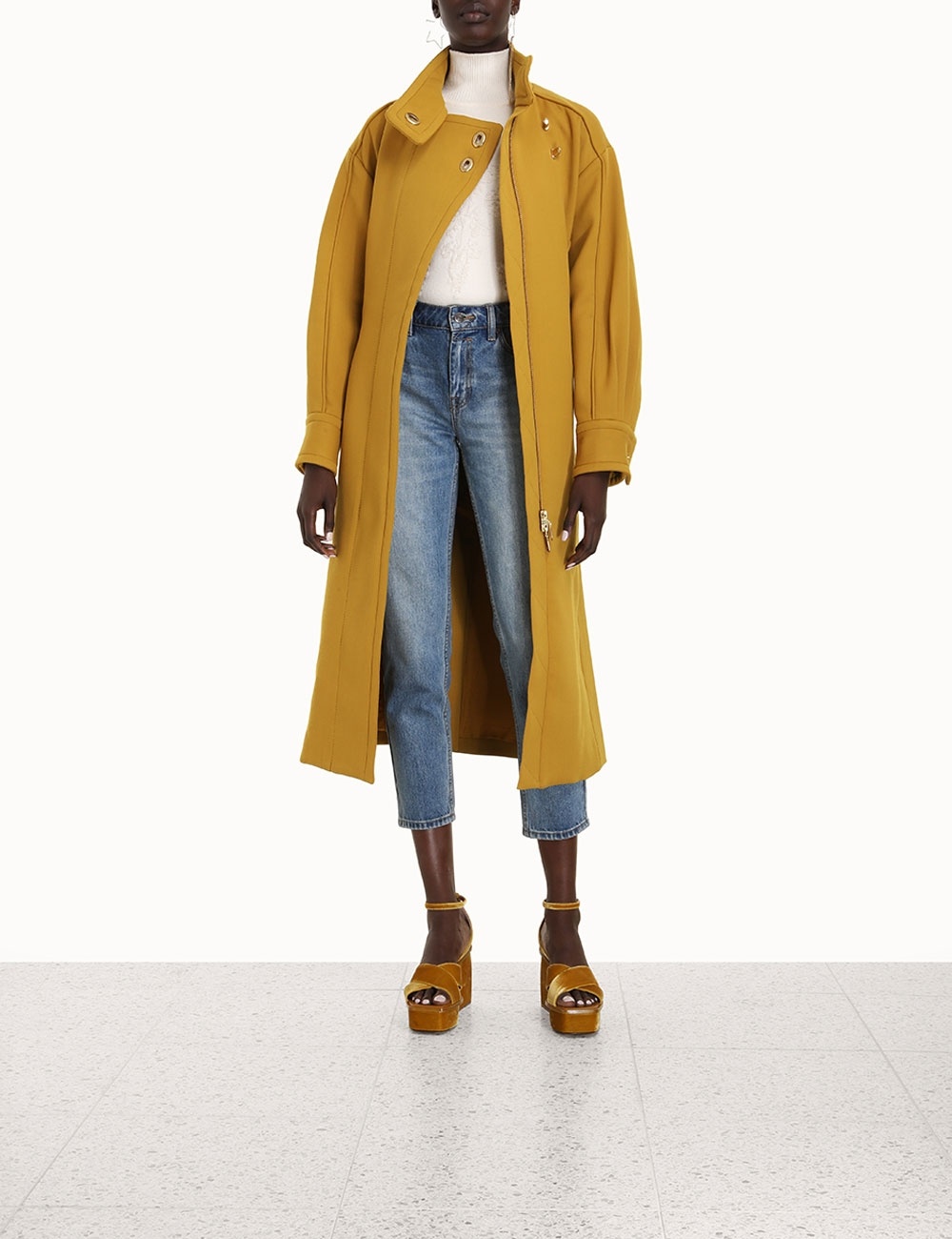 CELESTIAL FUNNEL NECK COAT - 7