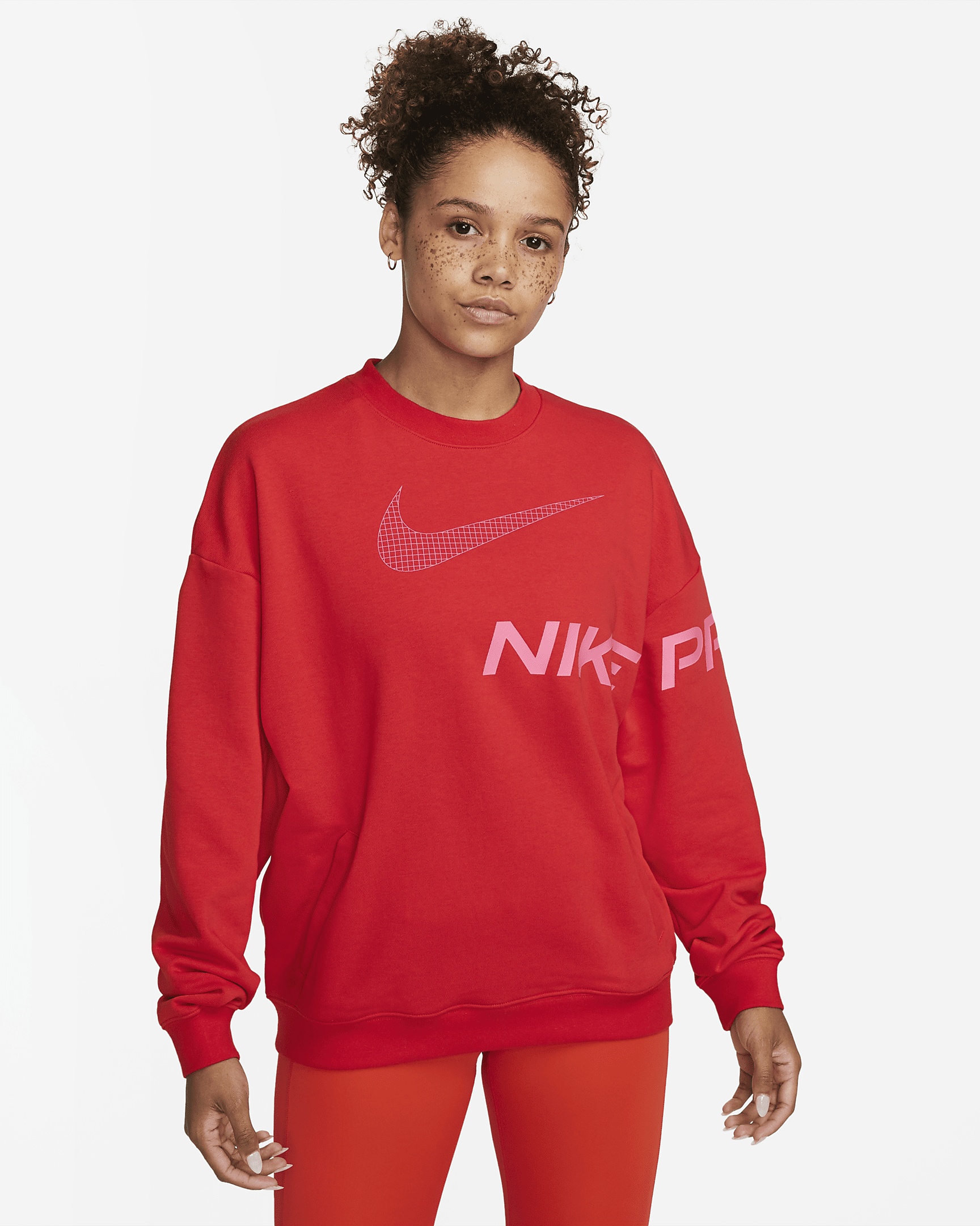 Nike Dri-FIT Get Fit Women's French Terry Graphic Crew-Neck Sweatshirt - 1